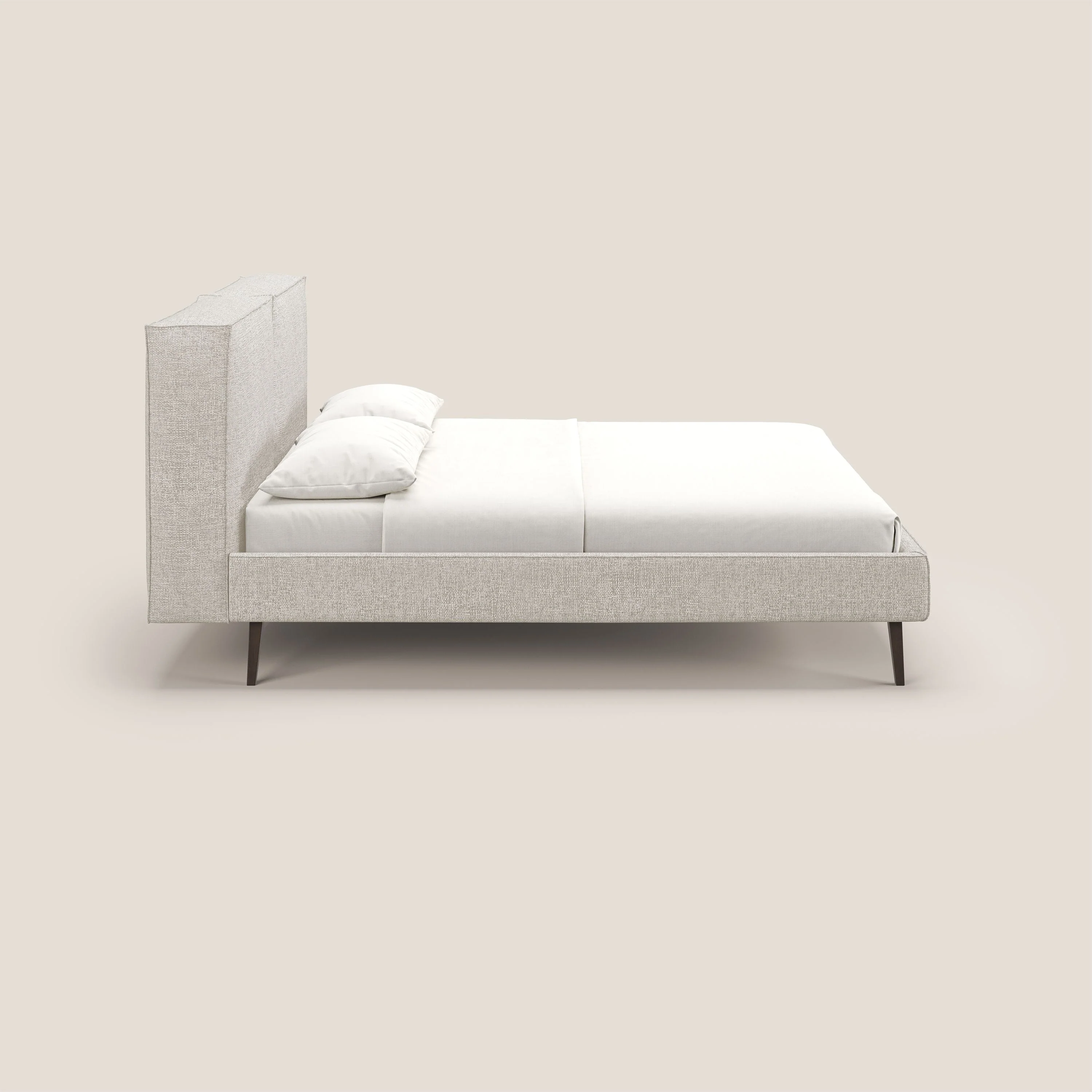 Isotta lit rembourré complètement déhoussable en tissu doux imperméable T10 crème - Image 6