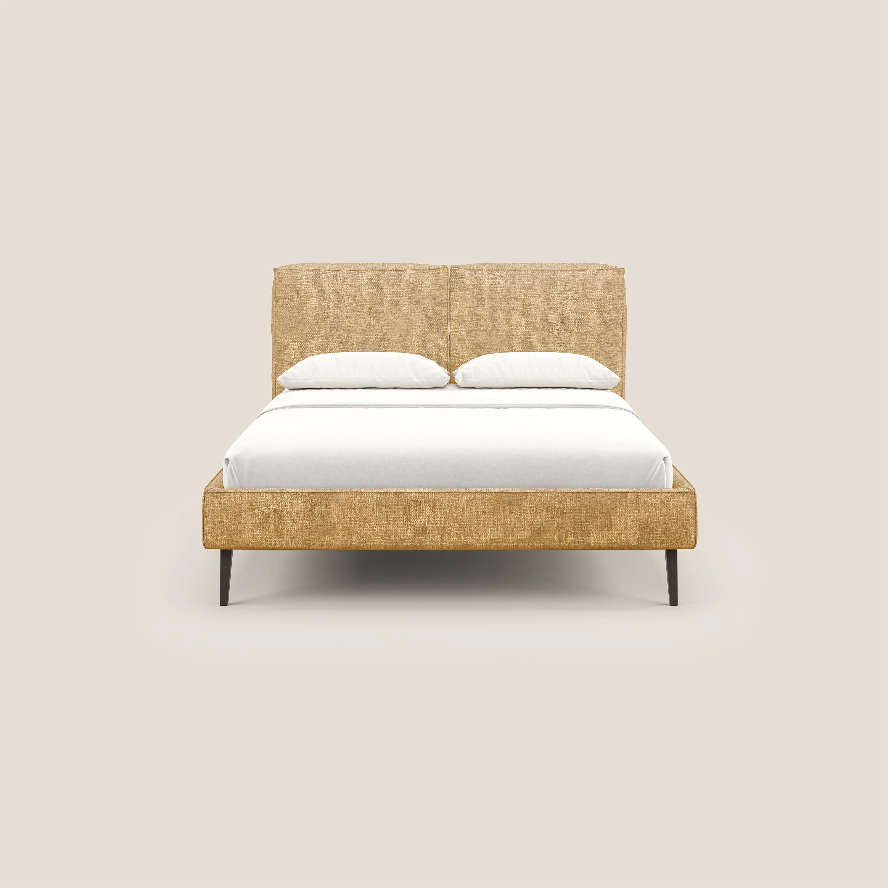 Isotta lit rembourré complètement déhoussable en tissu doux imperméable T10 jaune - Image 2
