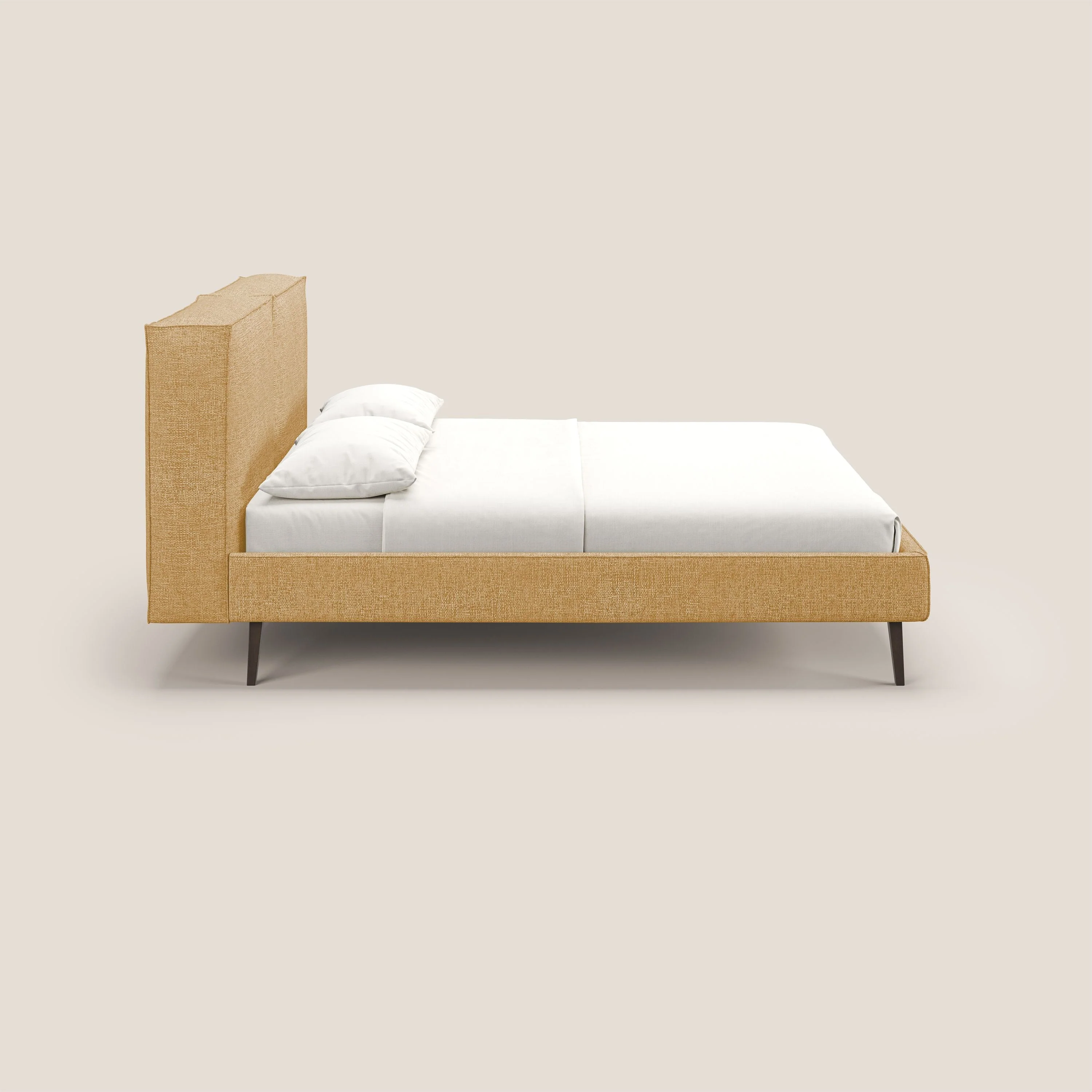 Isotta lit rembourré complètement déhoussable en tissu doux imperméable T10 jaune - Image 3