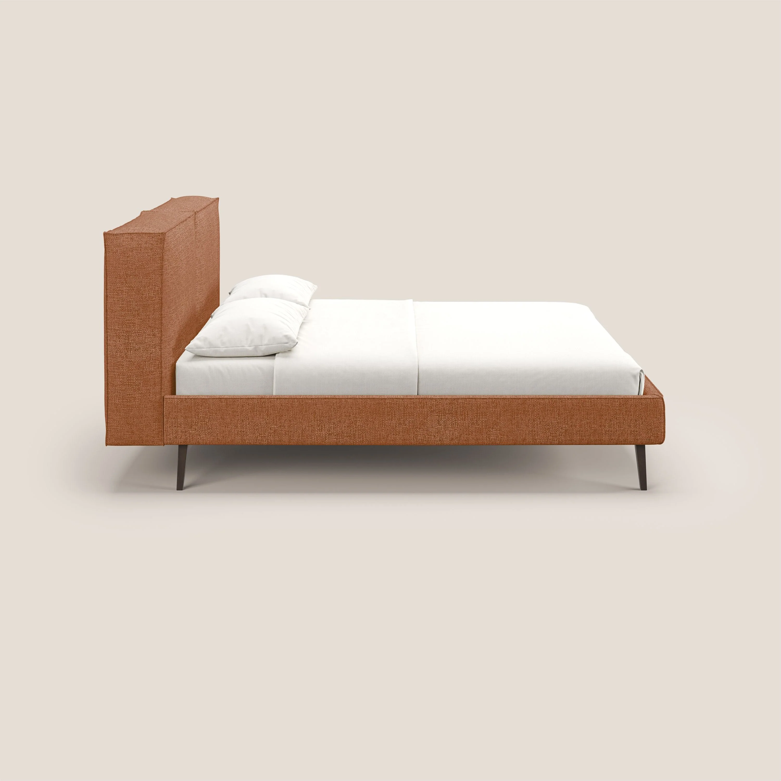 Isotta lit rembourré complètement déhoussable en tissu doux imperméable T10 orange - Image 4