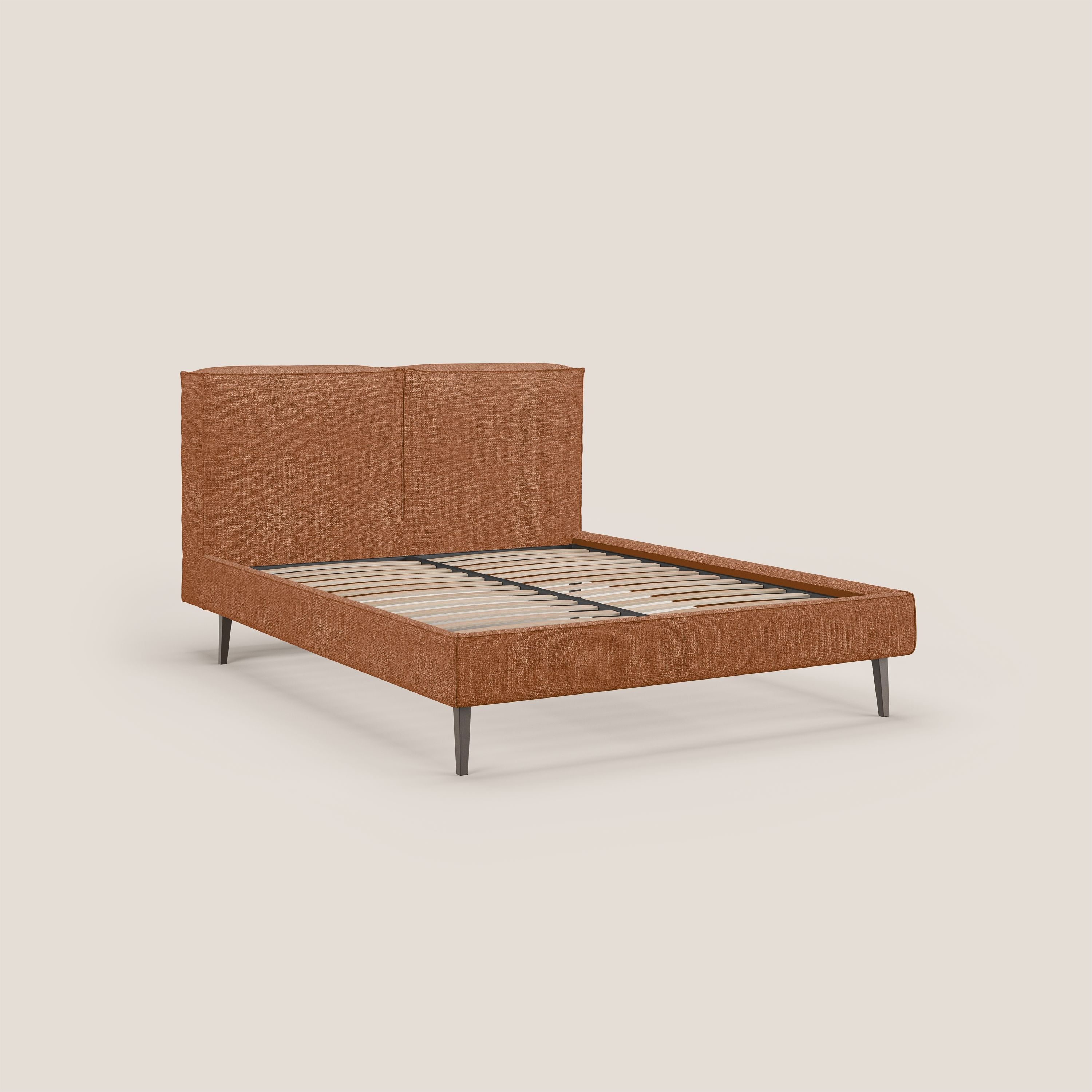Isotta lit rembourré complètement déhoussable en tissu doux imperméable T10 orange - Image 7