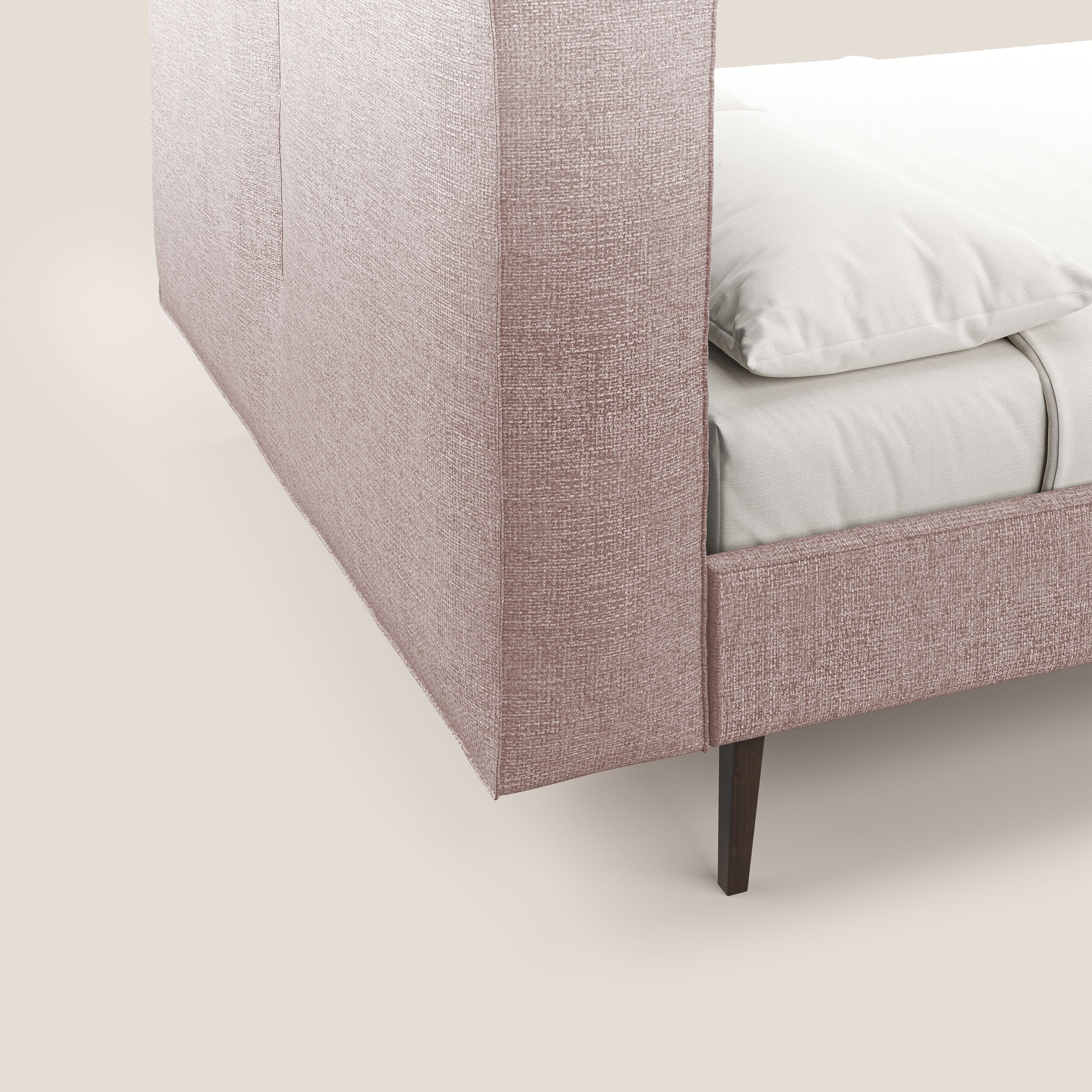 Isotta lit rembourré complètement déhoussable en tissu doux imperméable T10 rose - Image 3