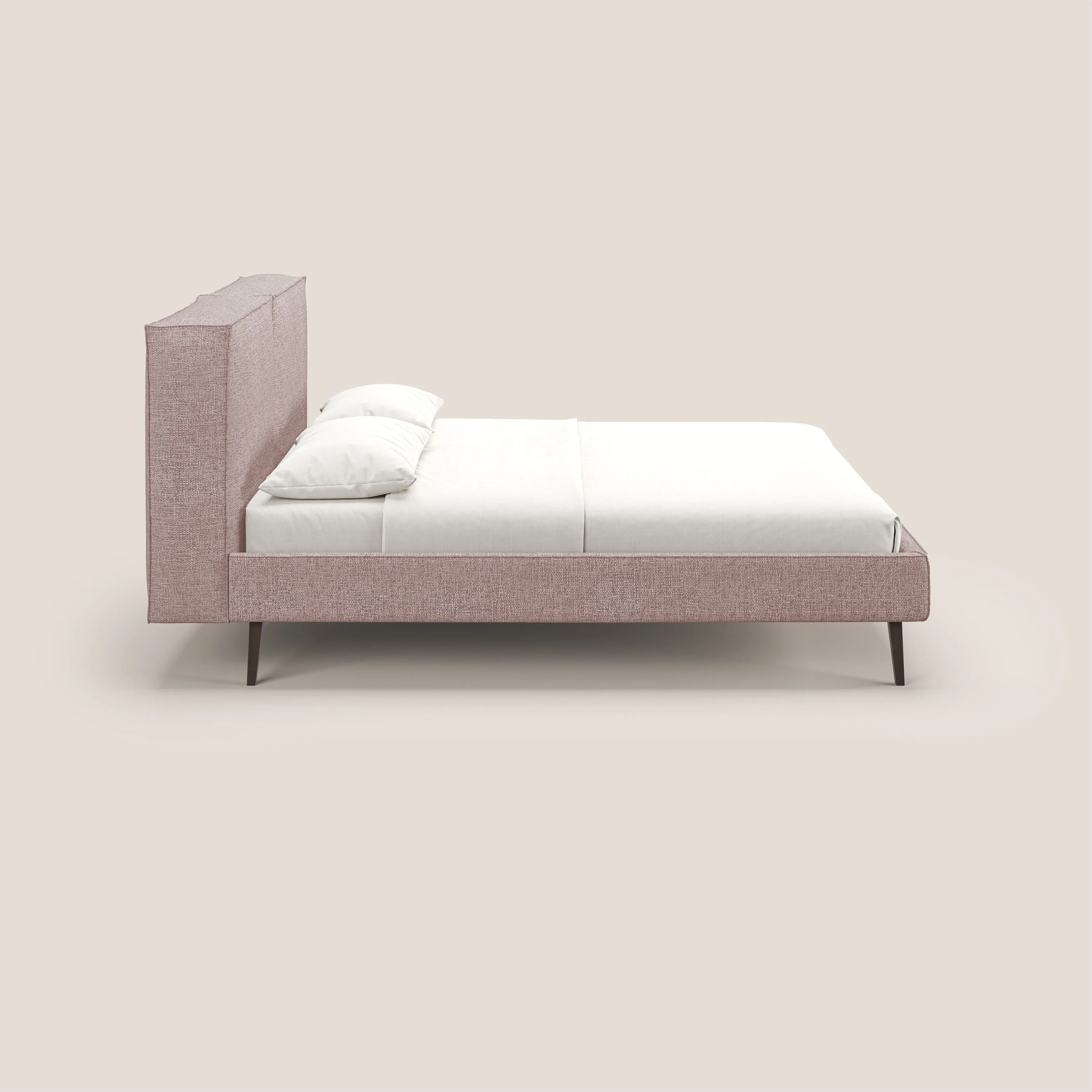 Isotta lit rembourré complètement déhoussable en tissu doux imperméable T10 rose - Image 4