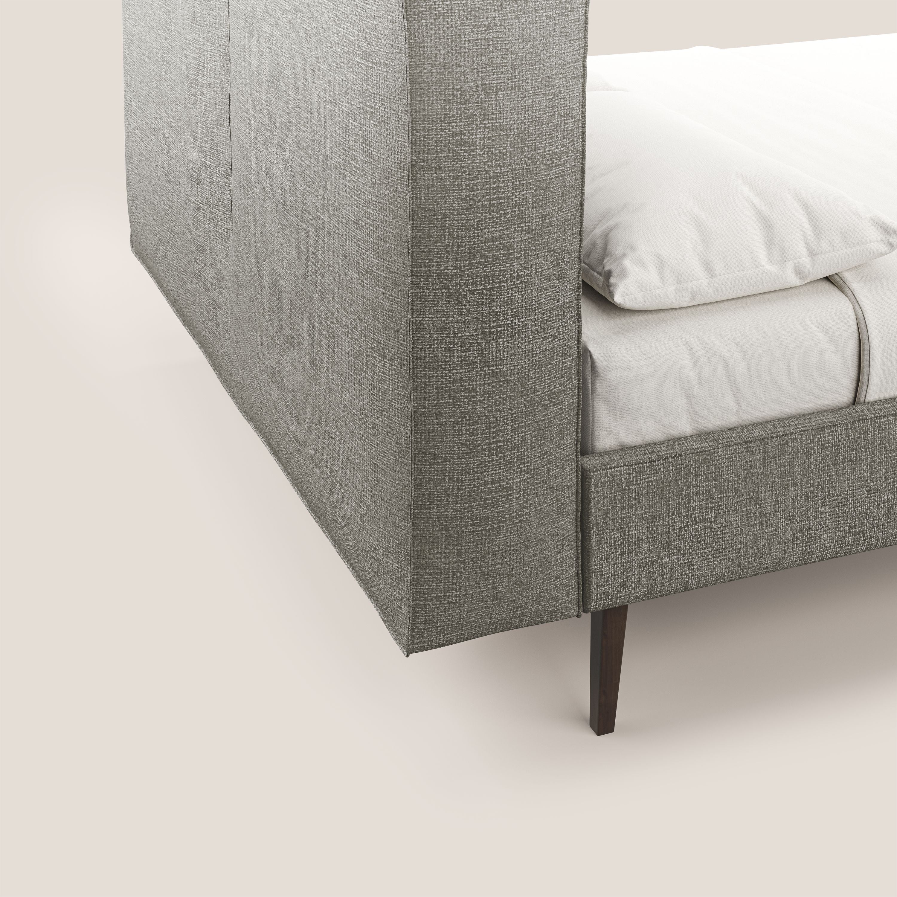 Isotta lit rembourré complètement déhoussable en tissu doux imperméable T10 taupe - Image 3