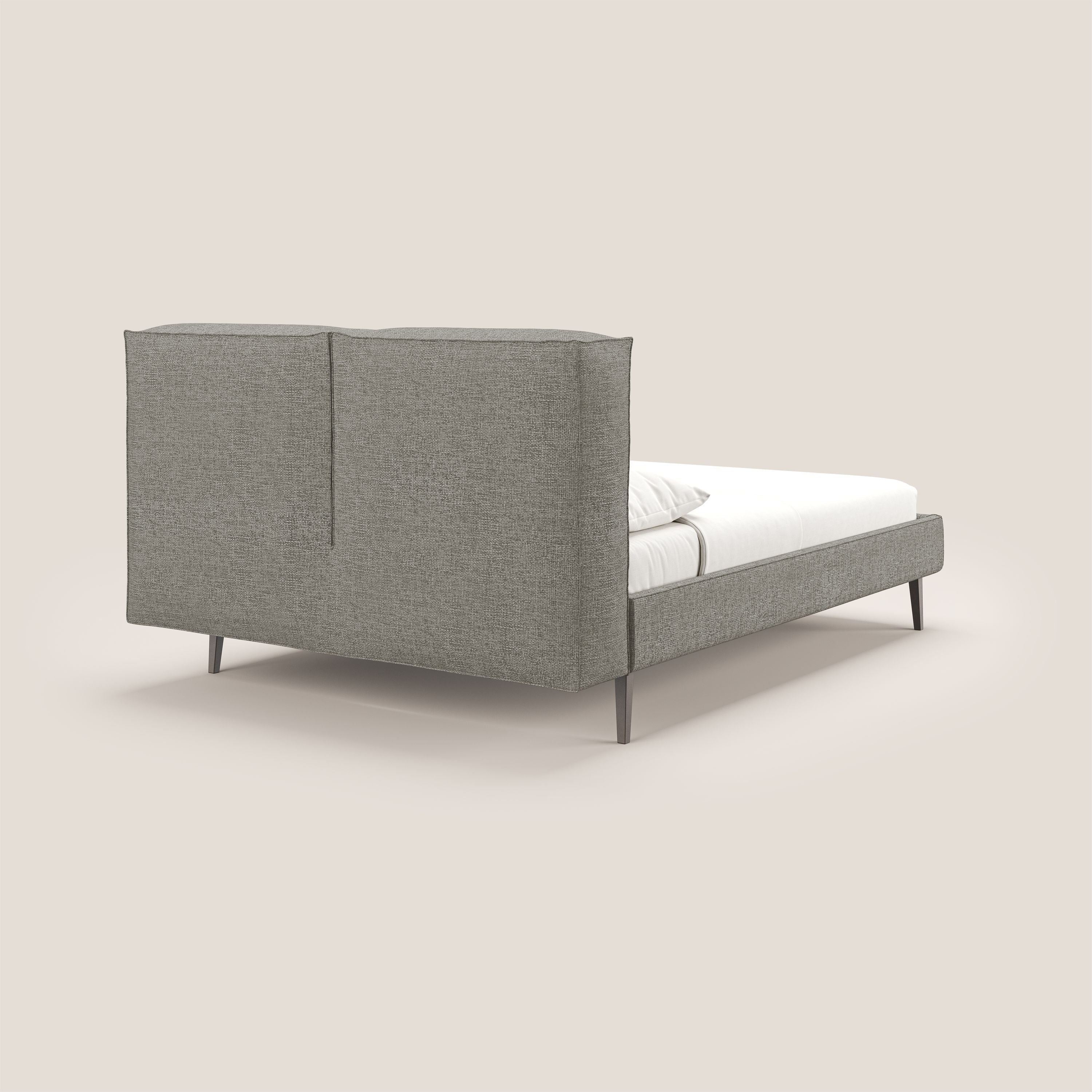 Isotta lit rembourré complètement déhoussable en tissu doux imperméable T10 taupe - Image 5