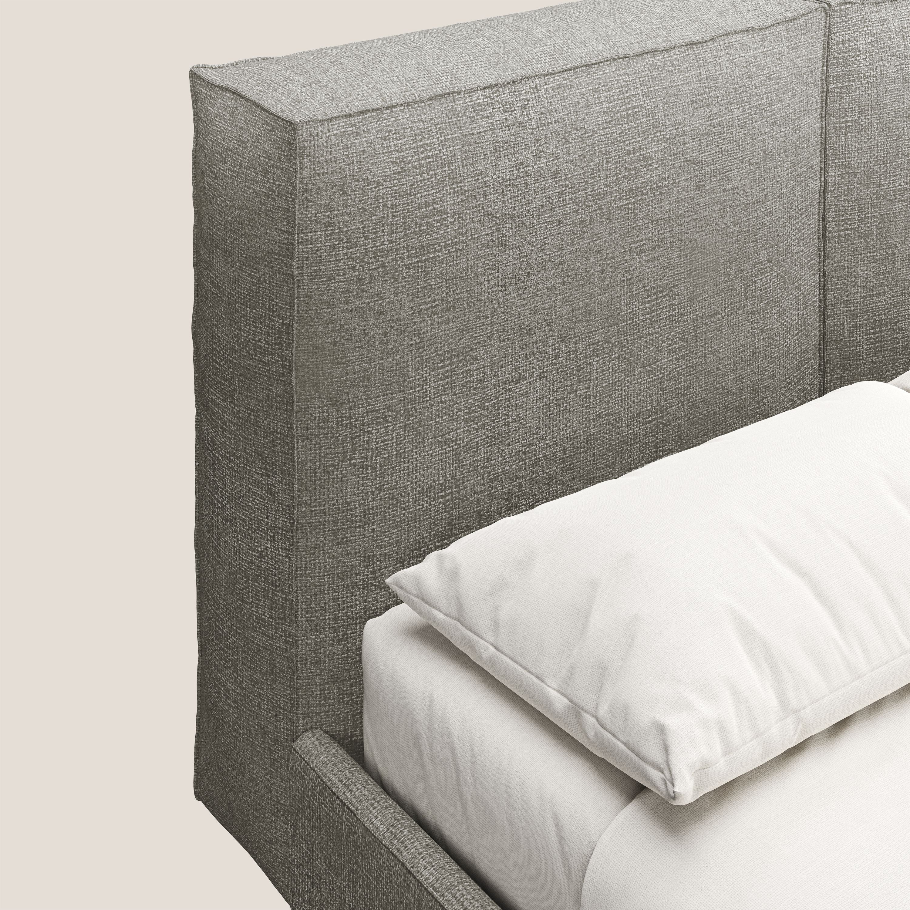Isotta lit rembourré complètement déhoussable en tissu doux imperméable T10 taupe - Image 6