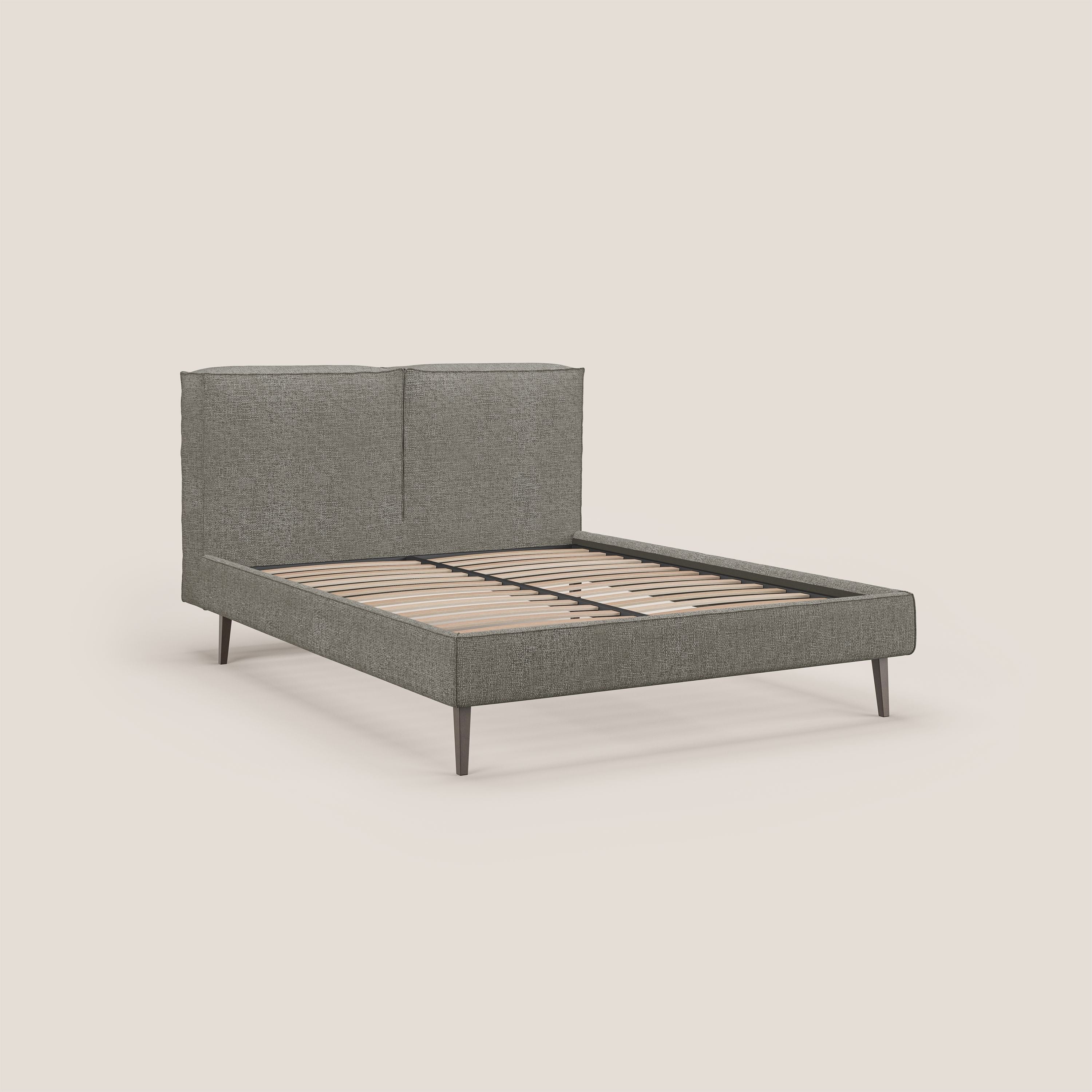 Isotta lit rembourré complètement déhoussable en tissu doux imperméable T10 taupe - Image 7