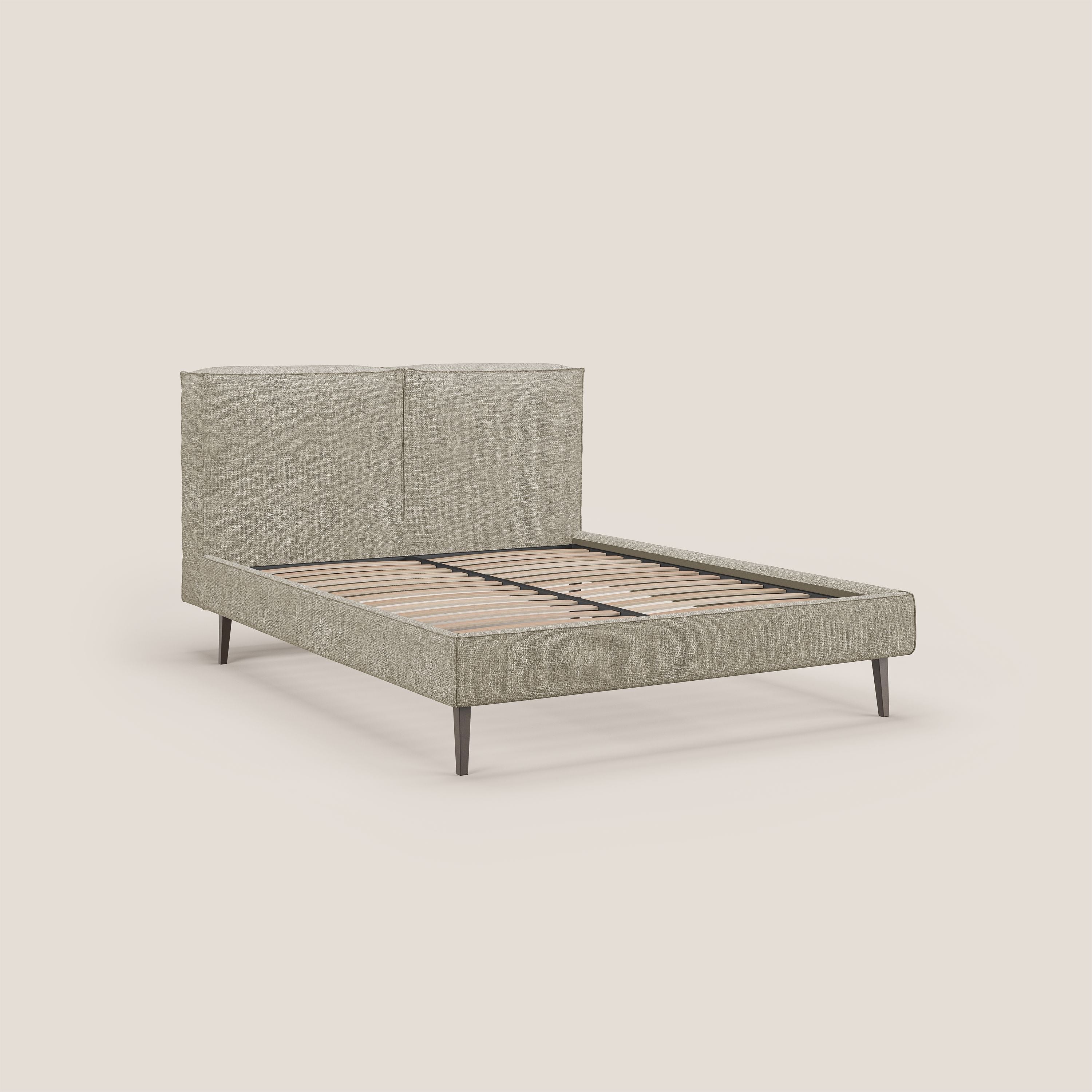 Isotta lit rembourré complètement déhoussable en tissu doux imperméable T10 Taupe tortora - Image 7
