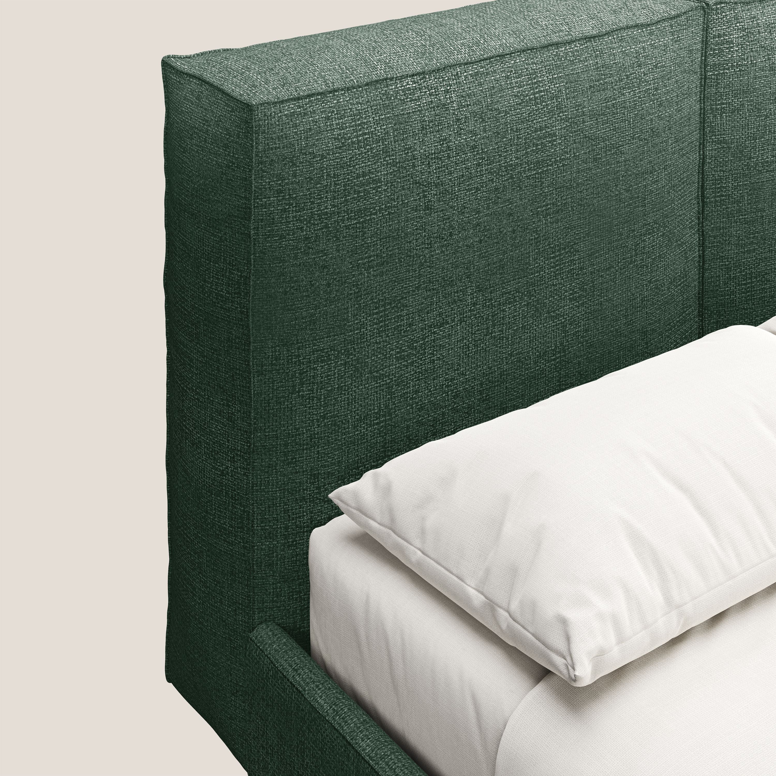 Isotta lit rembourré complètement déhoussable en tissu doux imperméable T10 vert - Image 6