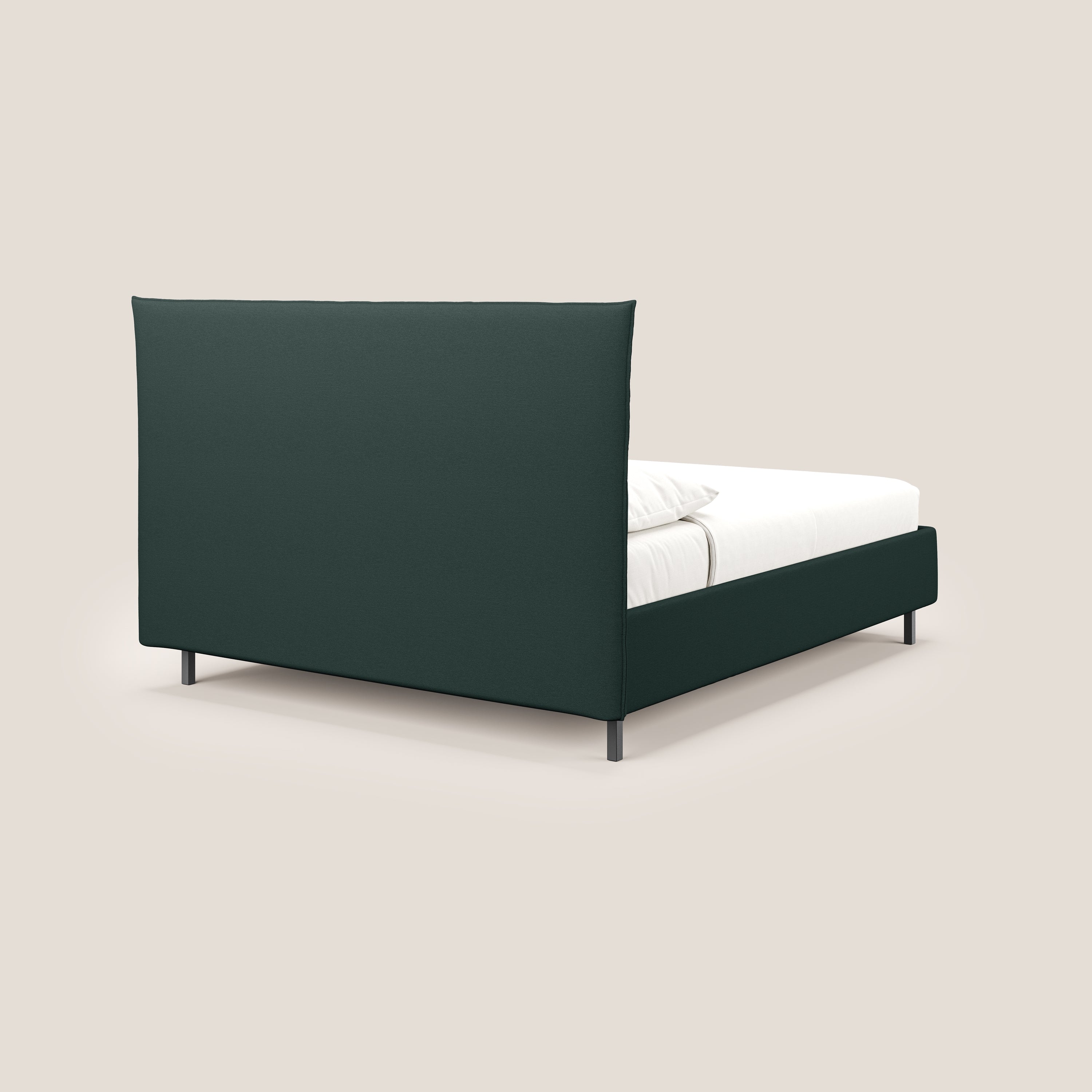 Izumi Lit rembourré avec coffre et pieds hauts en tissu détachable T05 vert - Image 6
