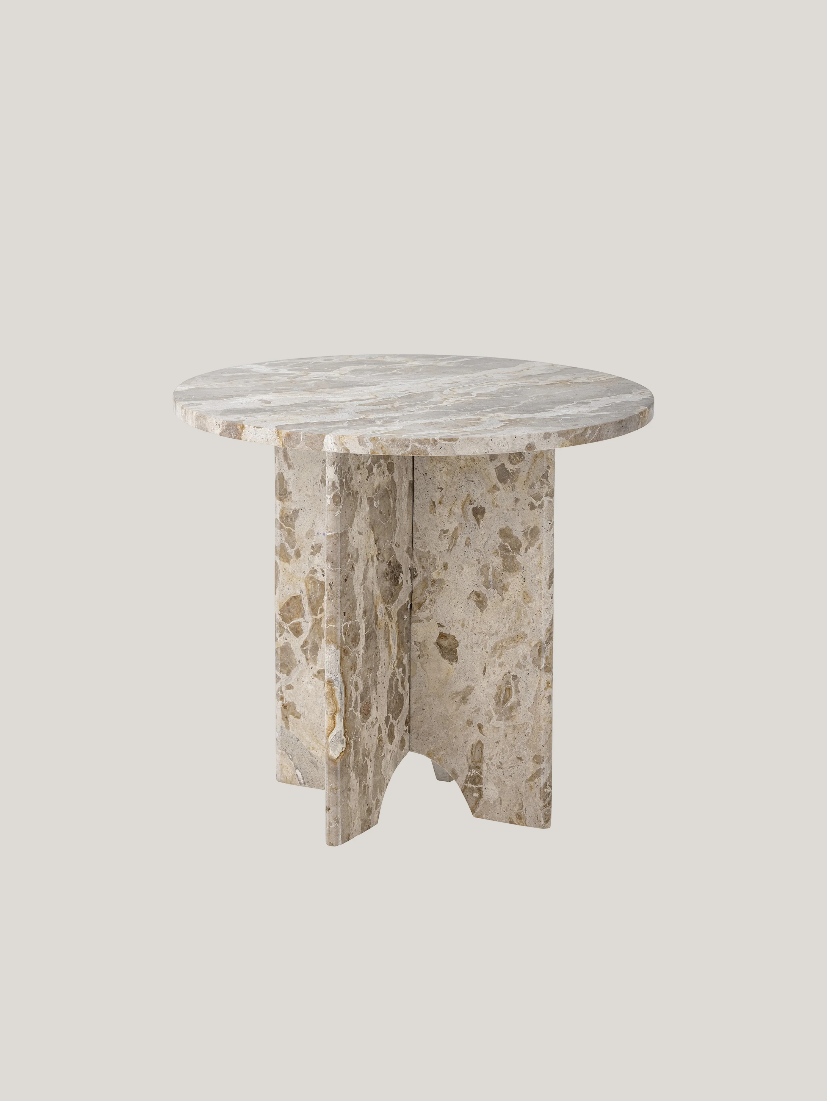 Jasmia tavolino in marmo marrone rotondo - Image 3