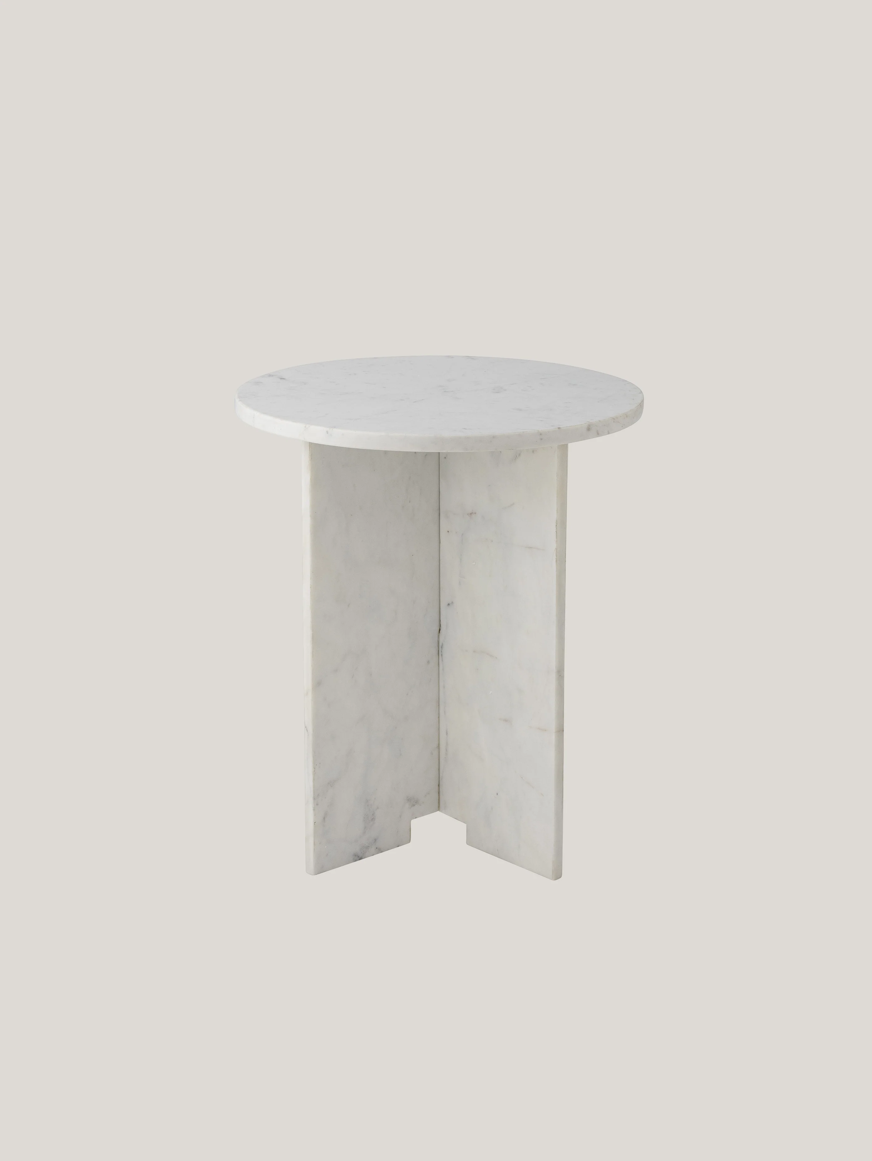 Jasmia tavolino tondo in marmo bianco - Image 6