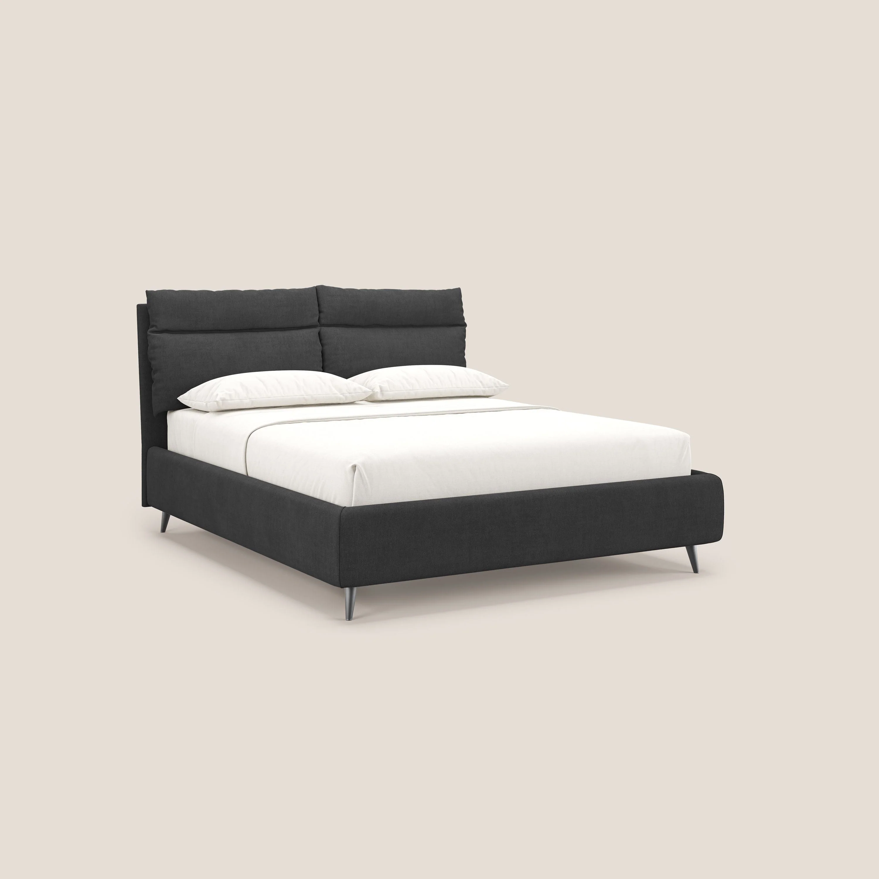 Jerry lit coffre et coussins réglables en tissu détachable T17 anthracite - Image 4