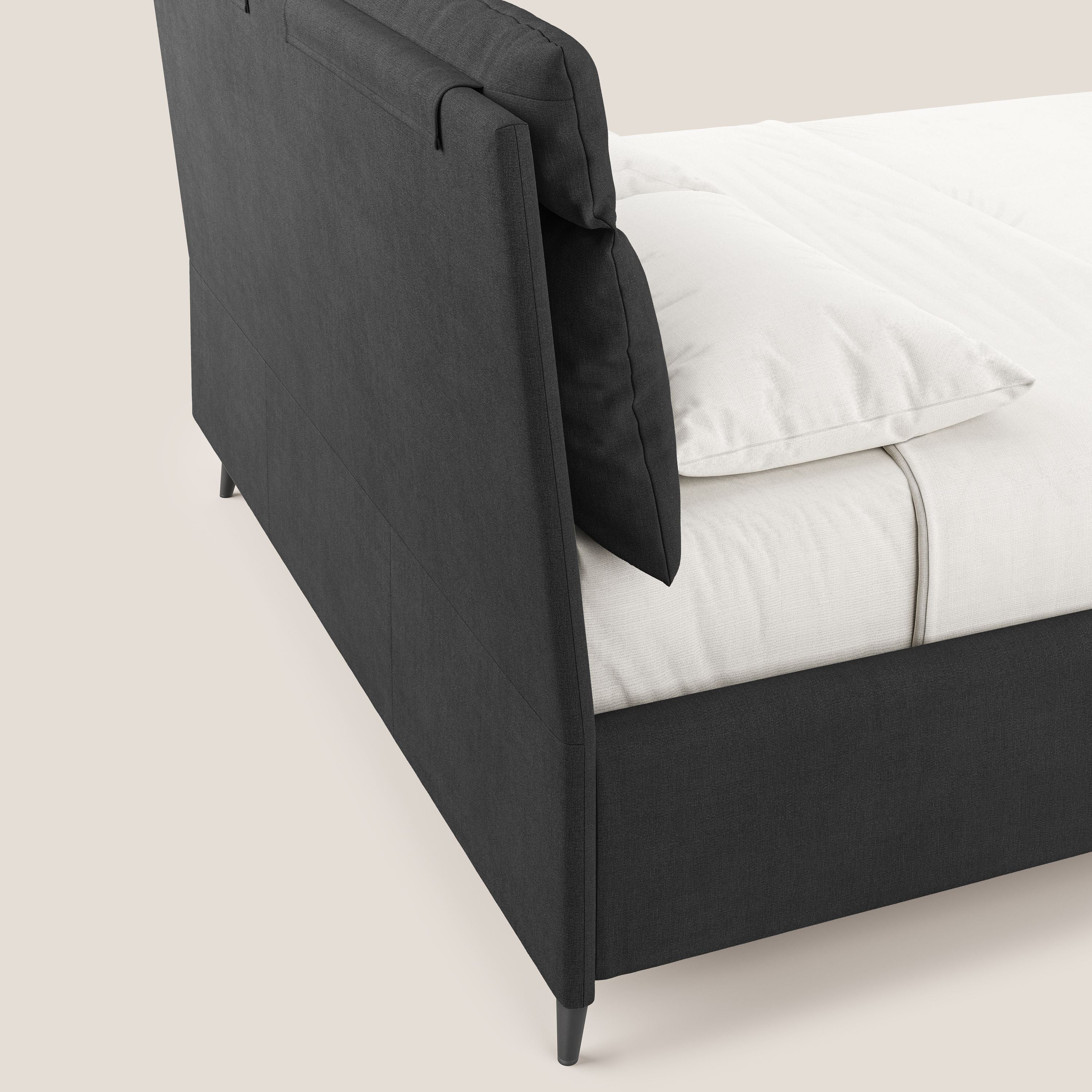 Jerry lit coffre et coussins réglables en tissu détachable T17 anthracite - Image 8