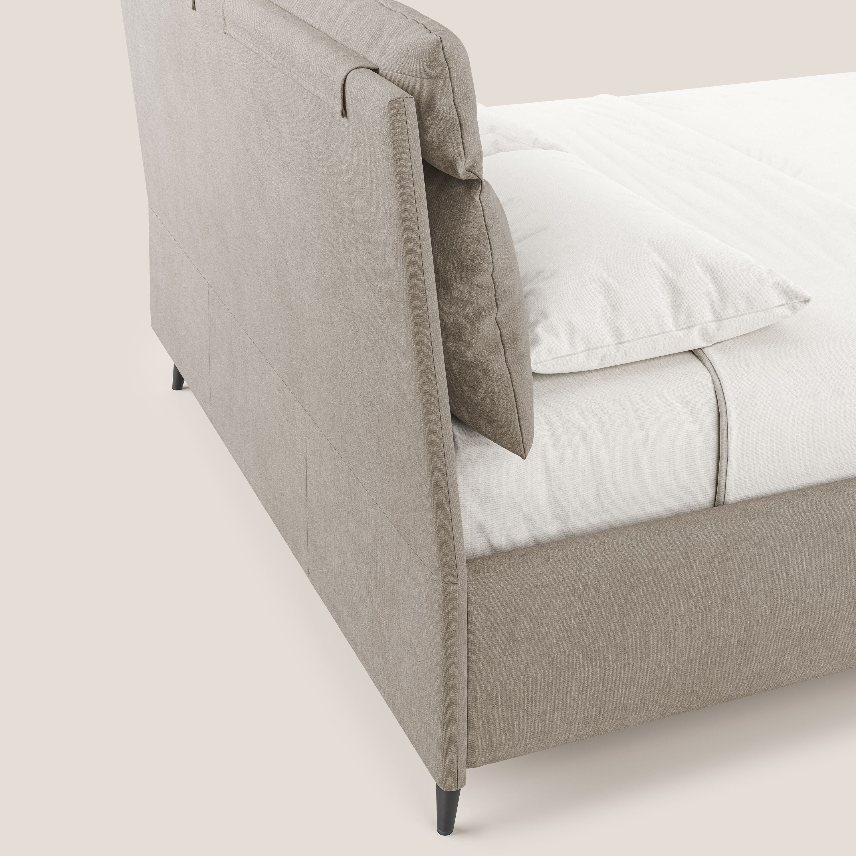 Jerry lit coffre et coussins réglables en tissu détachable T17 beige - Image 8