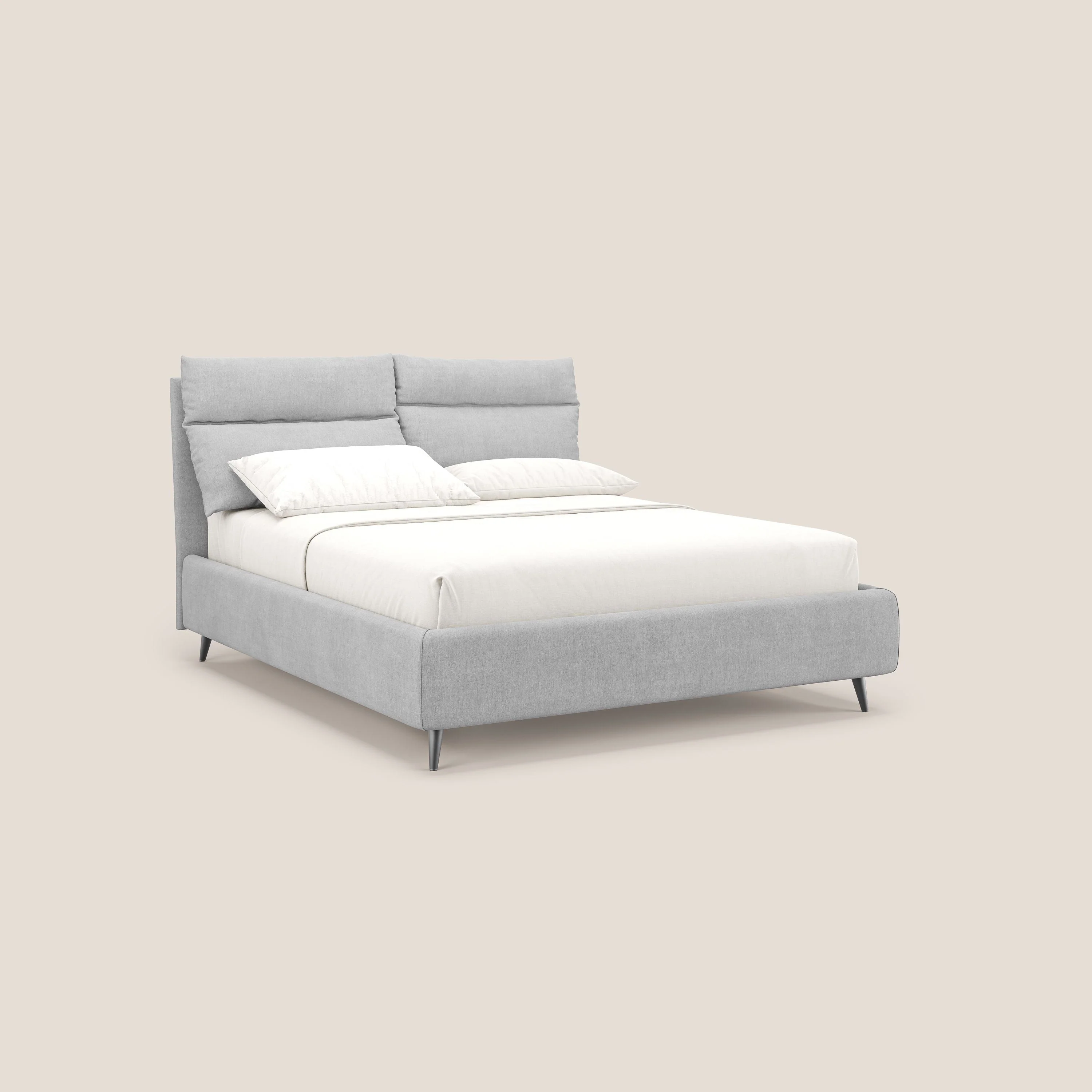Jerry lit coffre et coussins réglables en tissu détachable T17 gris