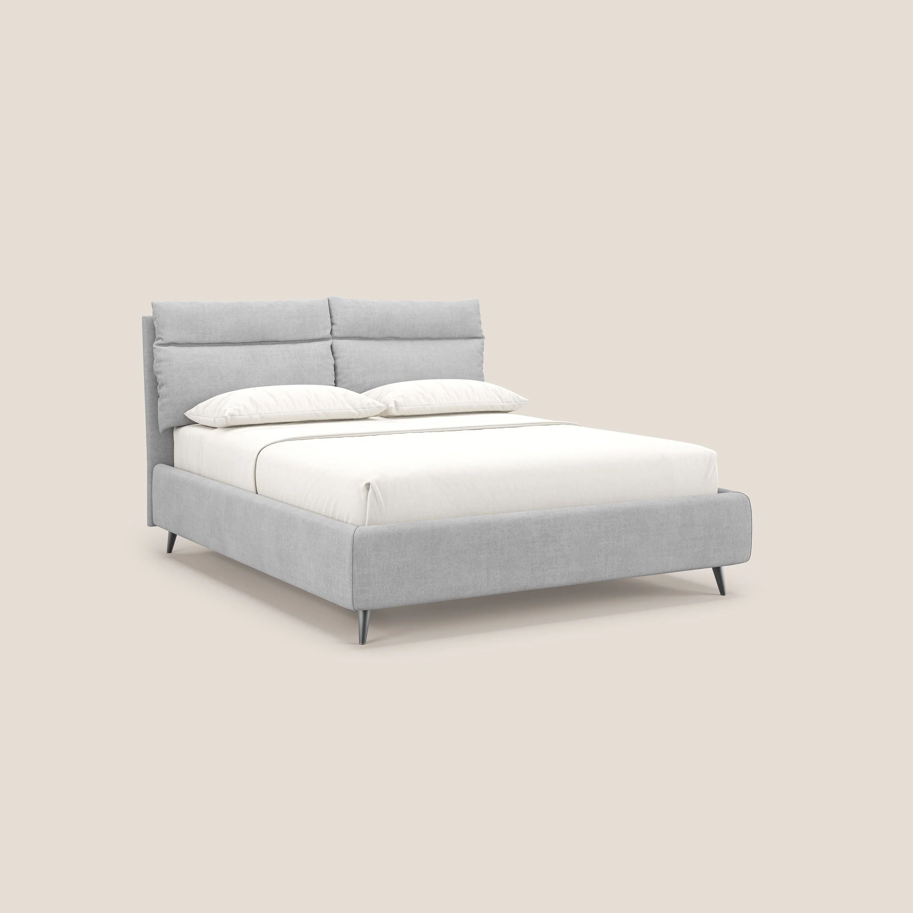 Jerry lit coffre et coussins réglables en tissu détachable T17 gris - Image 4