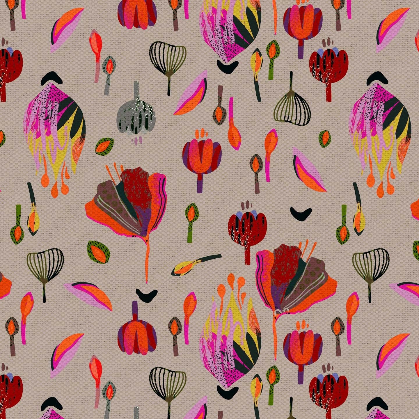 Joy Collection de coussins à motifs multicolores en tissu de coton frais et imperméable gris - Image 2