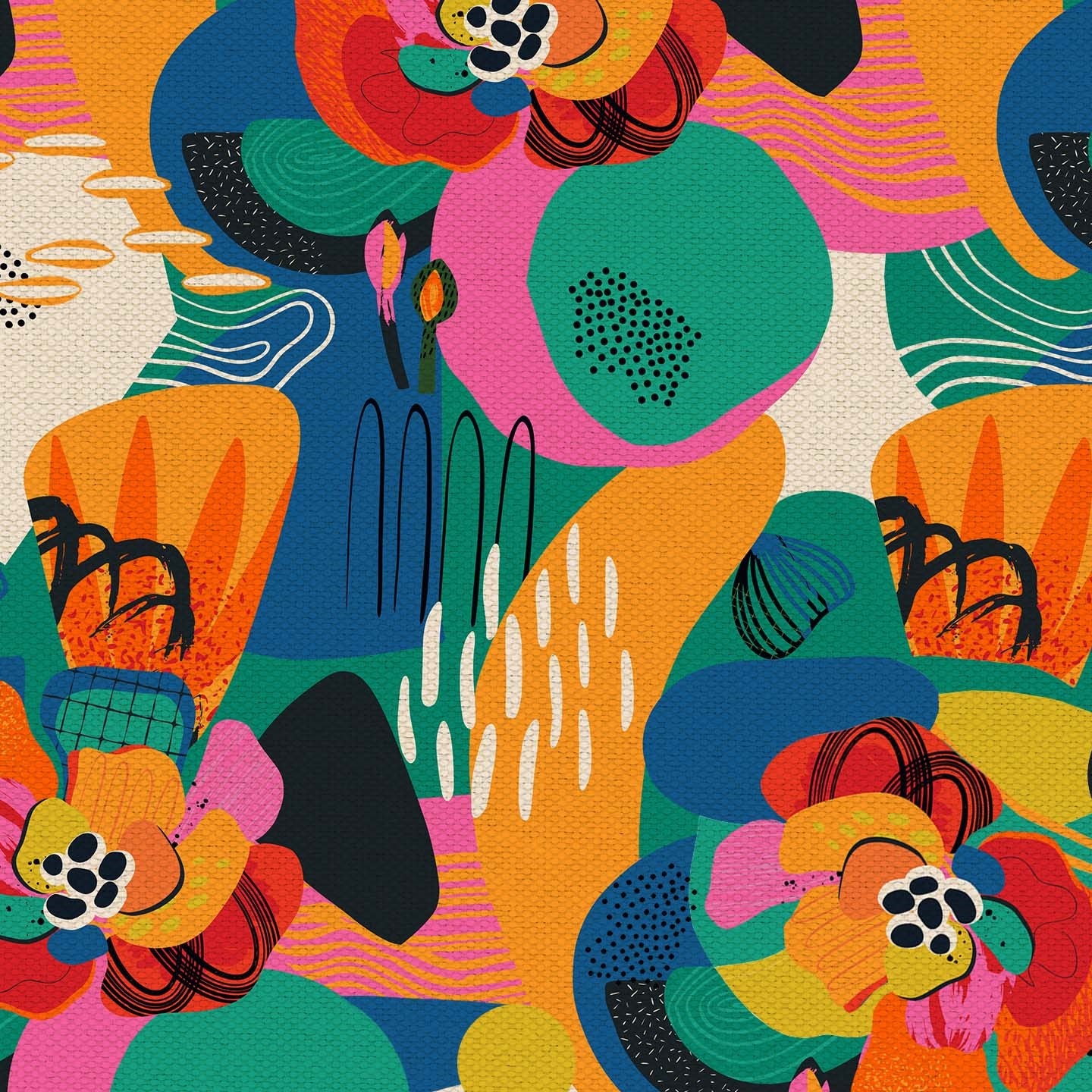 Joy Collection de coussins à motifs multicolores en tissu de coton frais et imperméable jaune - Image 2