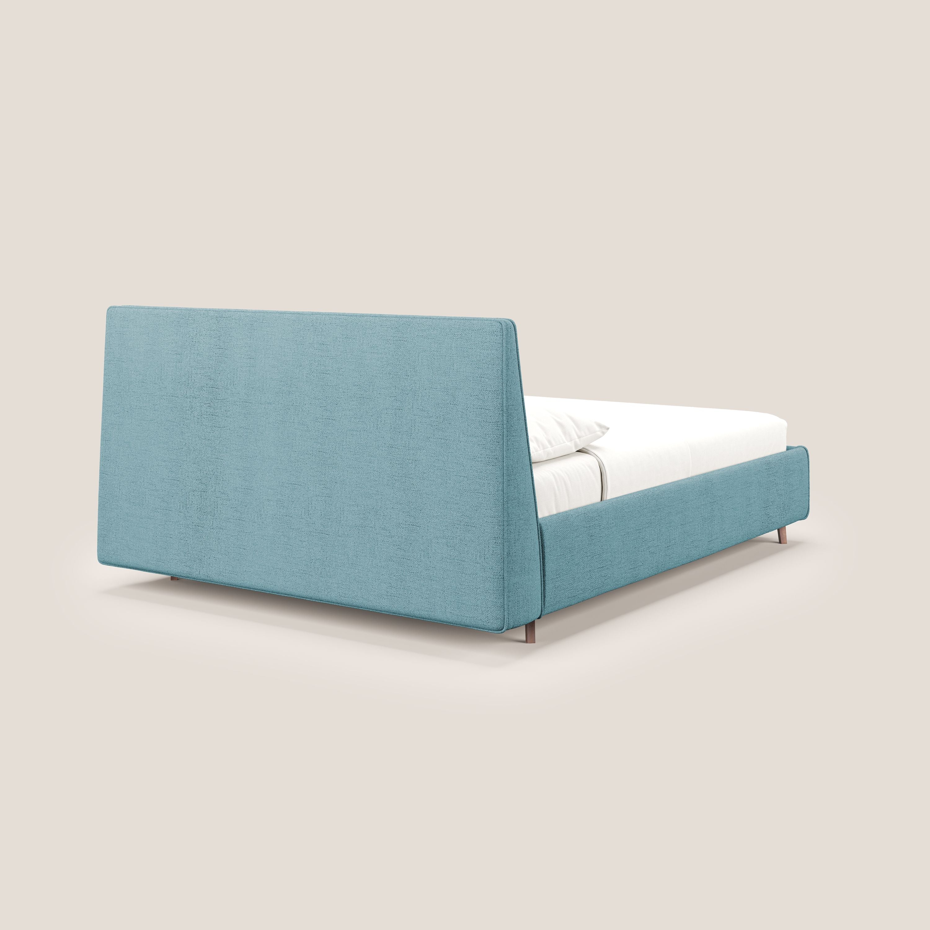 Justin lit rembourré avec coffre et déhoussable en tissu flammé imperméable T03 bleu clair - Image 7