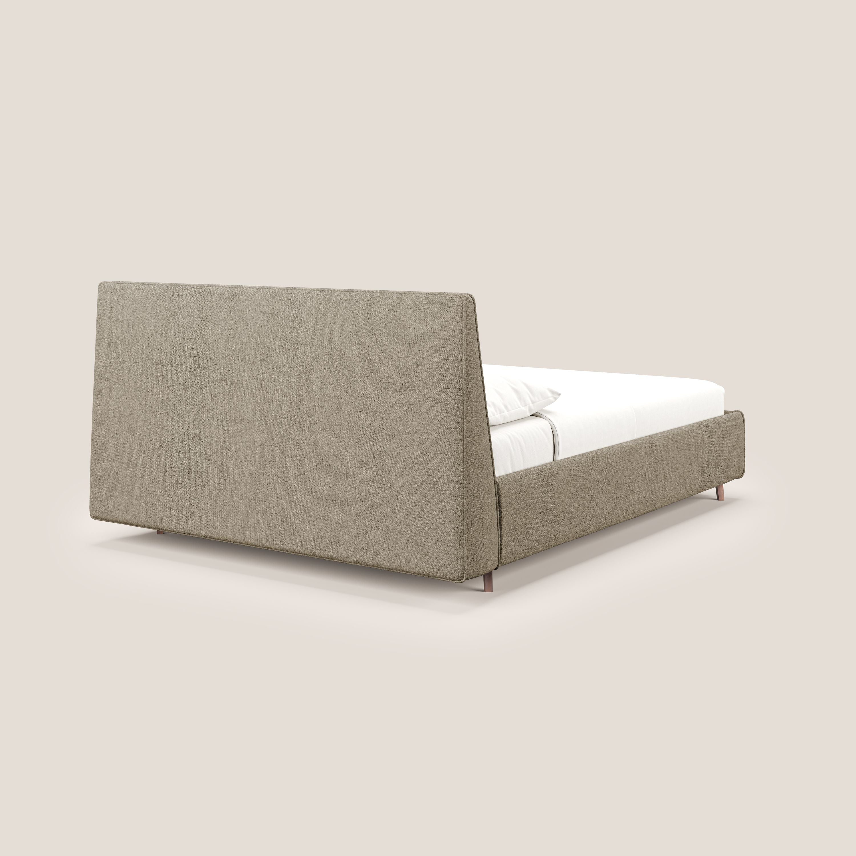 Justin lit rembourré avec coffre et déhoussable en tissu flammé imperméable T03 marron - Image 6