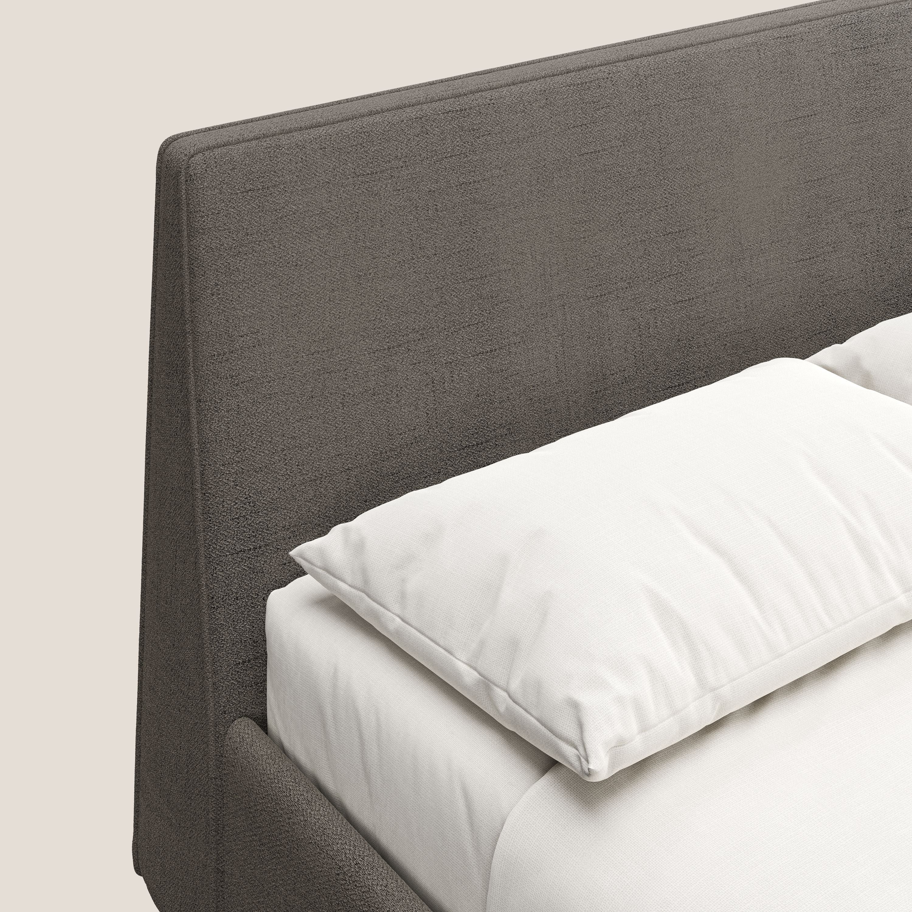 Justin lit rembourré avec coffre et déhoussable en tissu flammé imperméable T03 taupe - Image 7