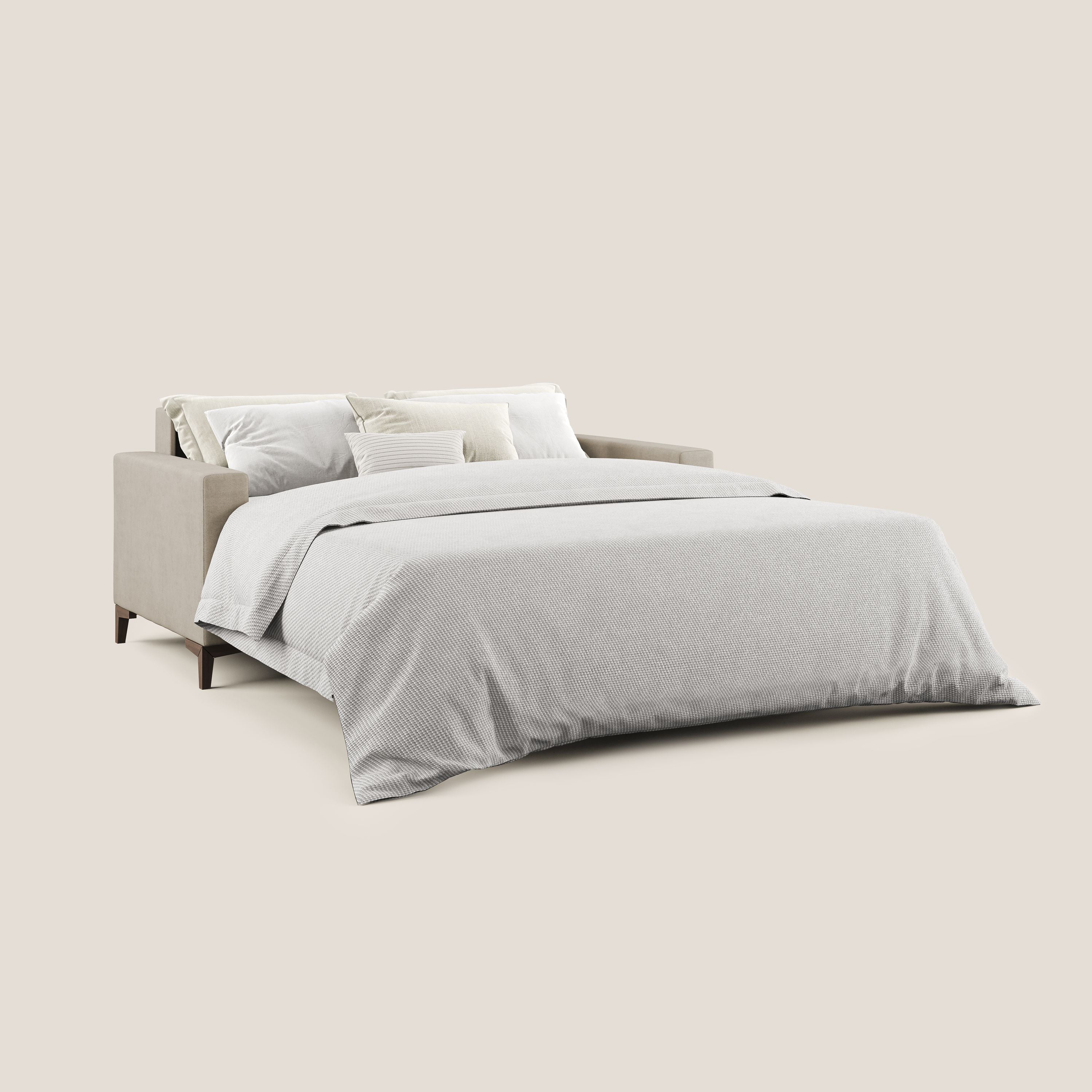 Kafka canapé lit convertible en tissu doux imperméable T02 beige - Image 2