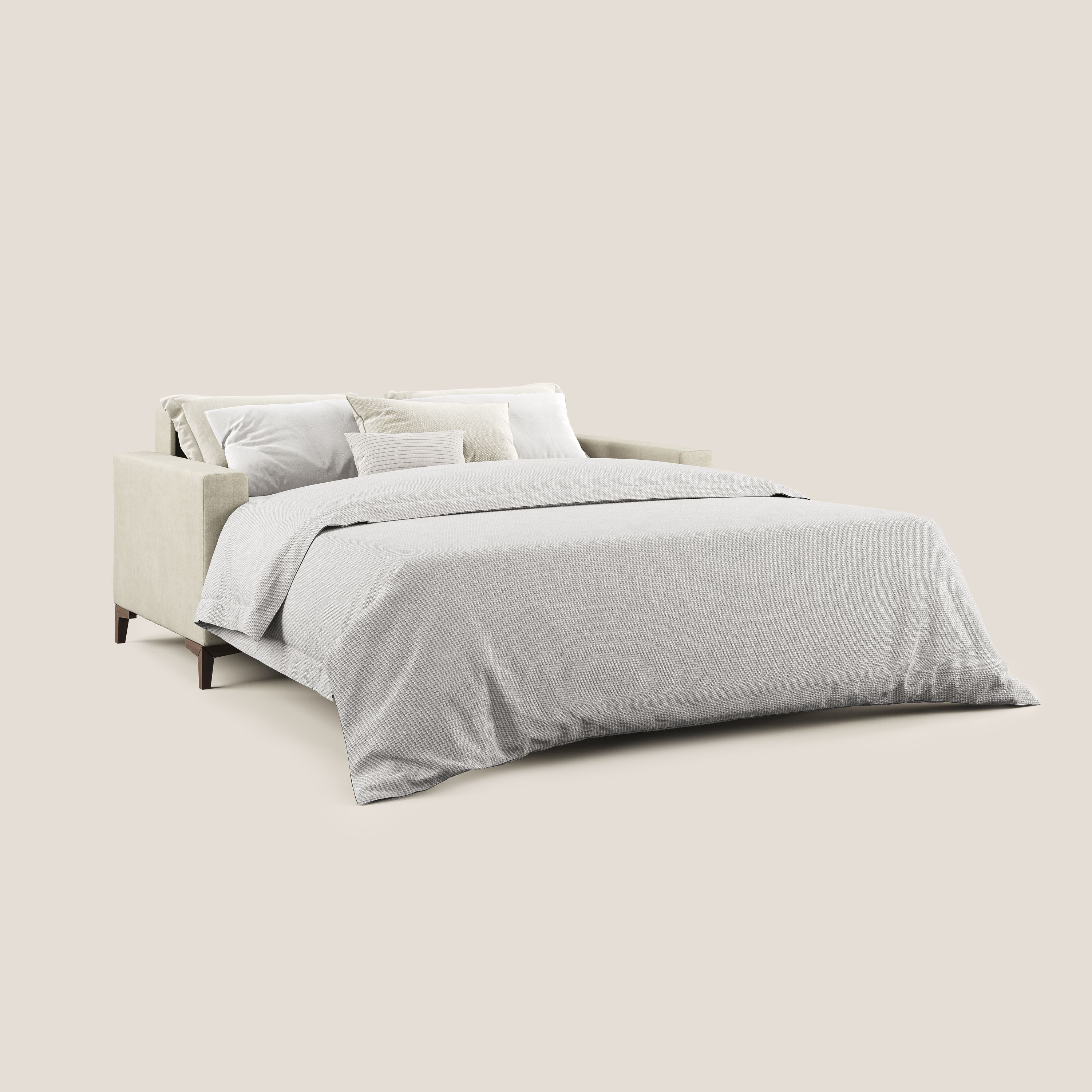 Kafka canapé lit convertible en tissu doux imperméable T02 crème - Image 2
