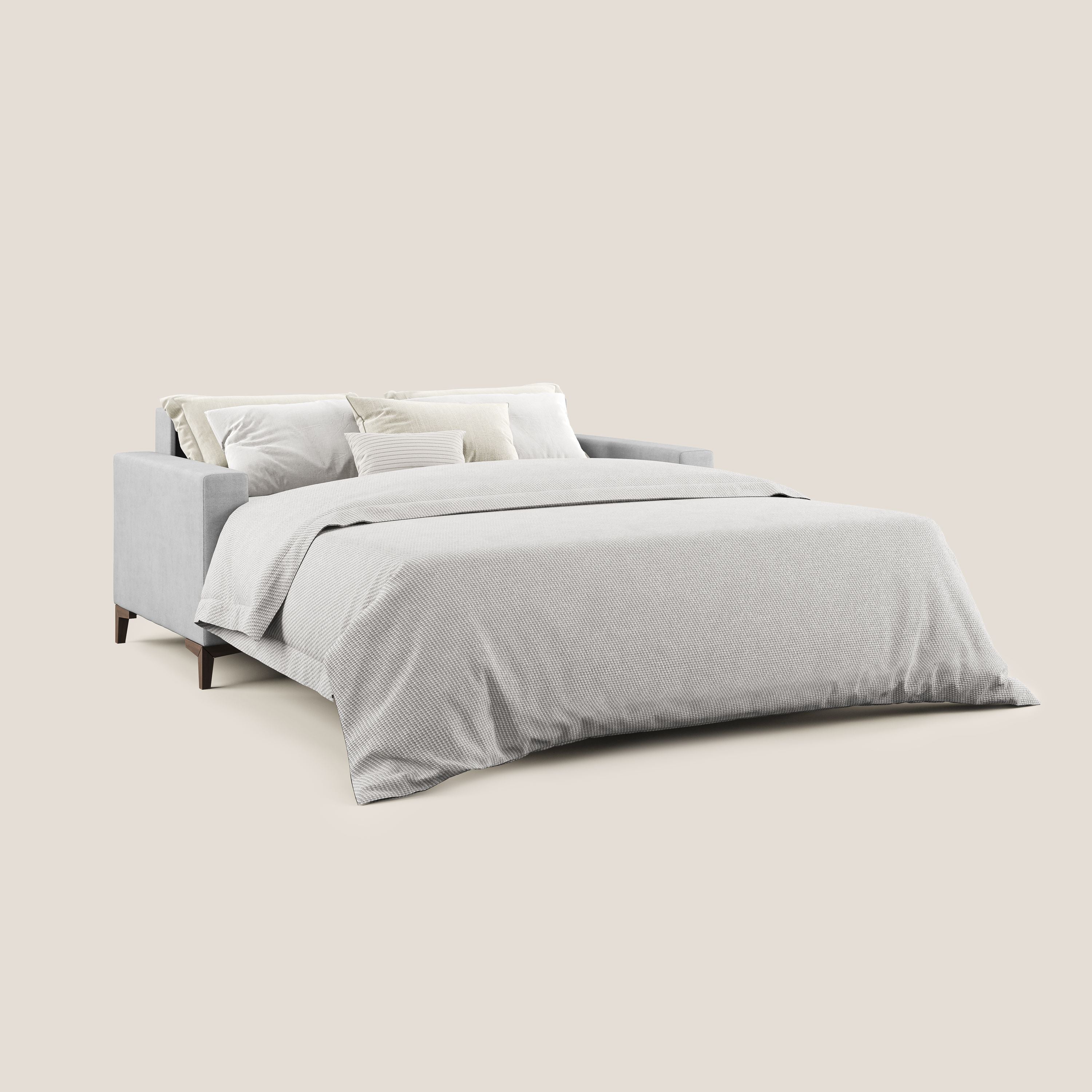 Kafka canapé lit convertible en tissu doux imperméable T02 gris clair - Image 2