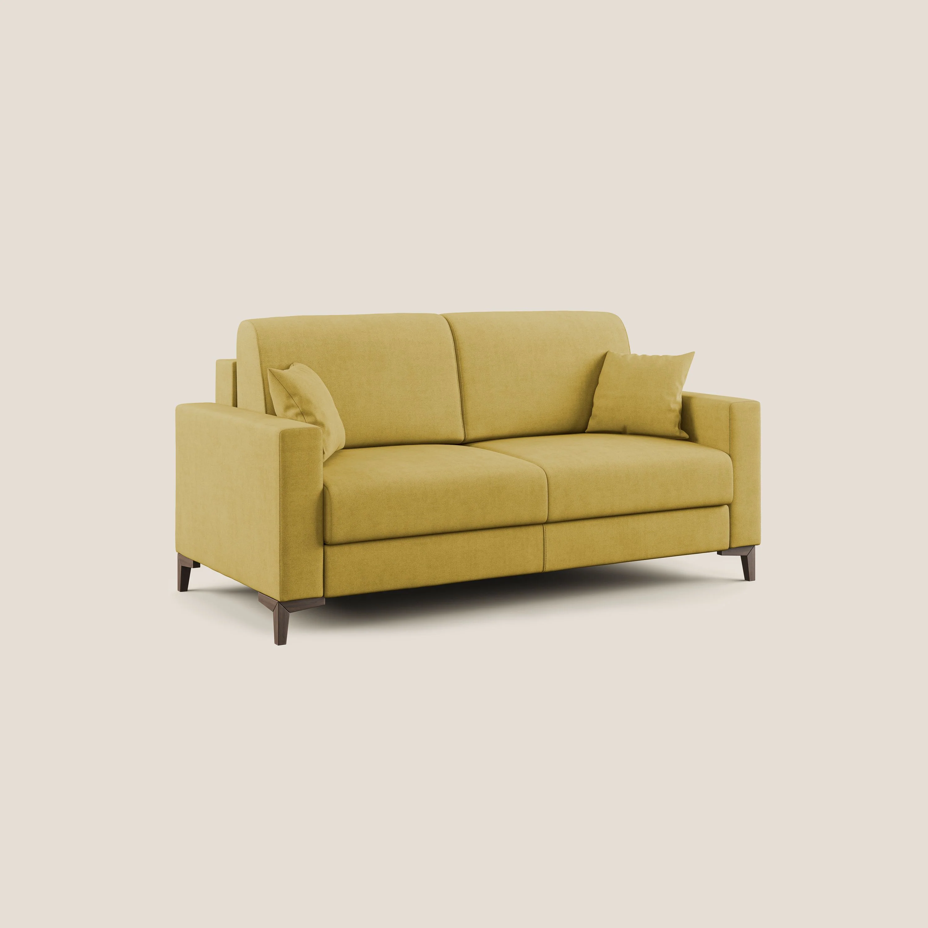 Kafka canapé lit convertible en tissu doux imperméable T02 jaune - Image 3