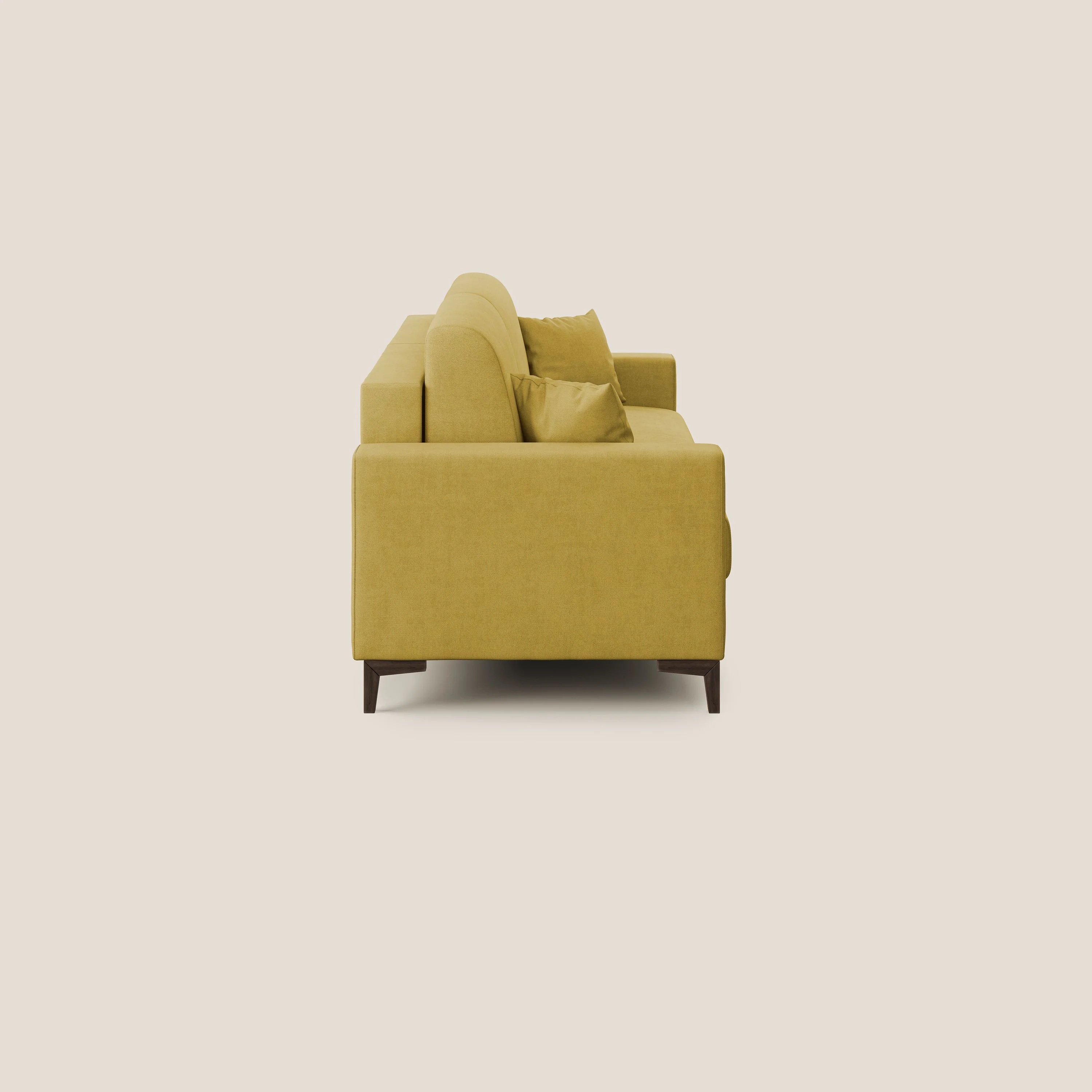 Kafka canapé lit convertible en tissu doux imperméable T02 jaune - Image 6