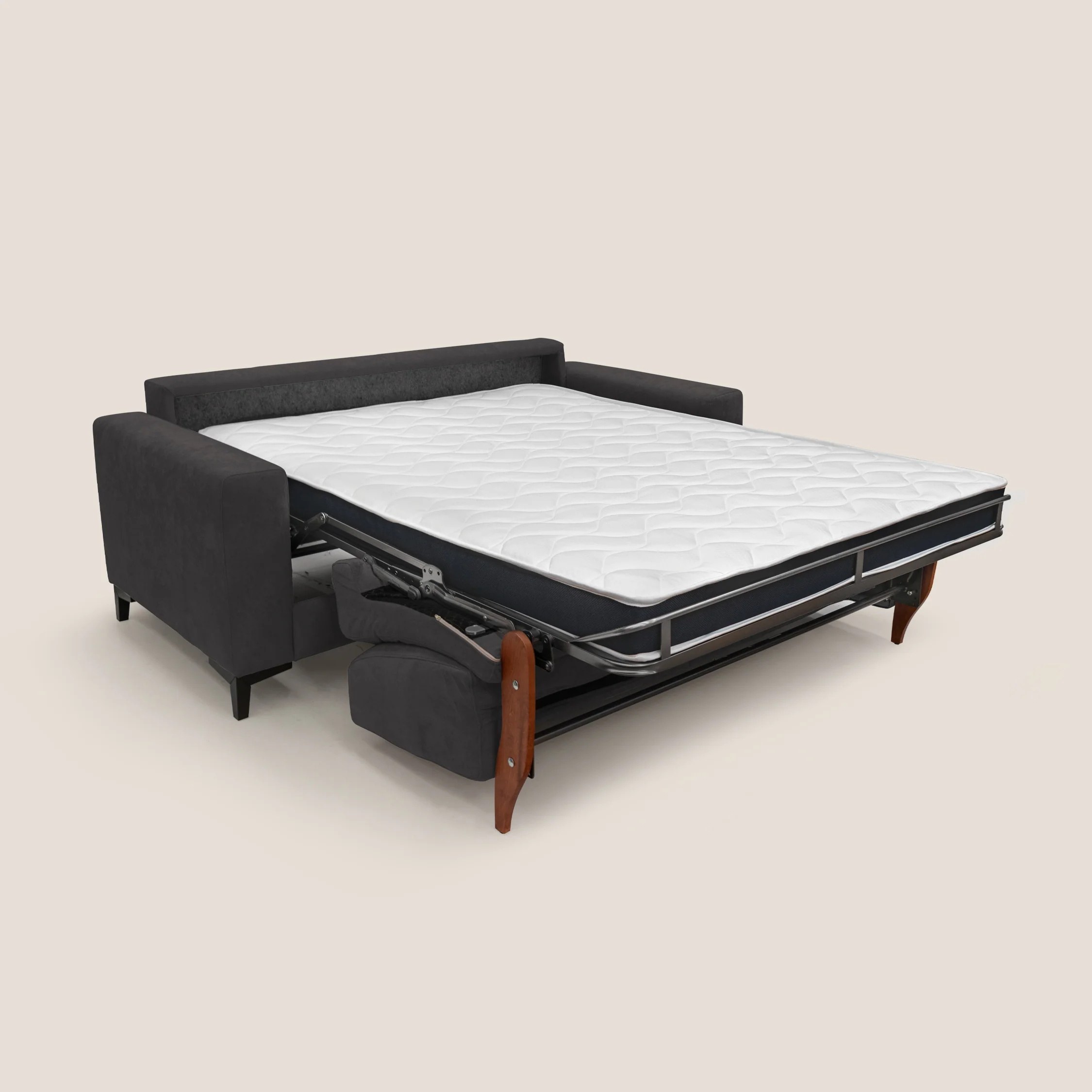 Kafka canapé lit convertible en tissu doux imperméable T02 noir - Image 4