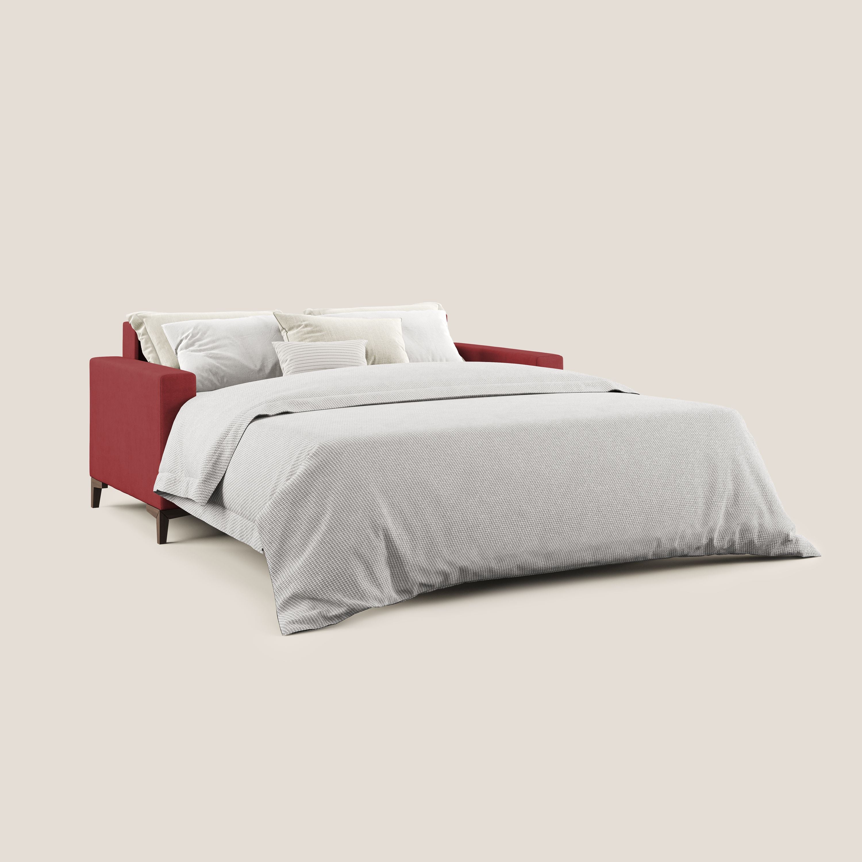 Kafka canapé lit convertible en tissu doux imperméable T02 rouge - Image 2