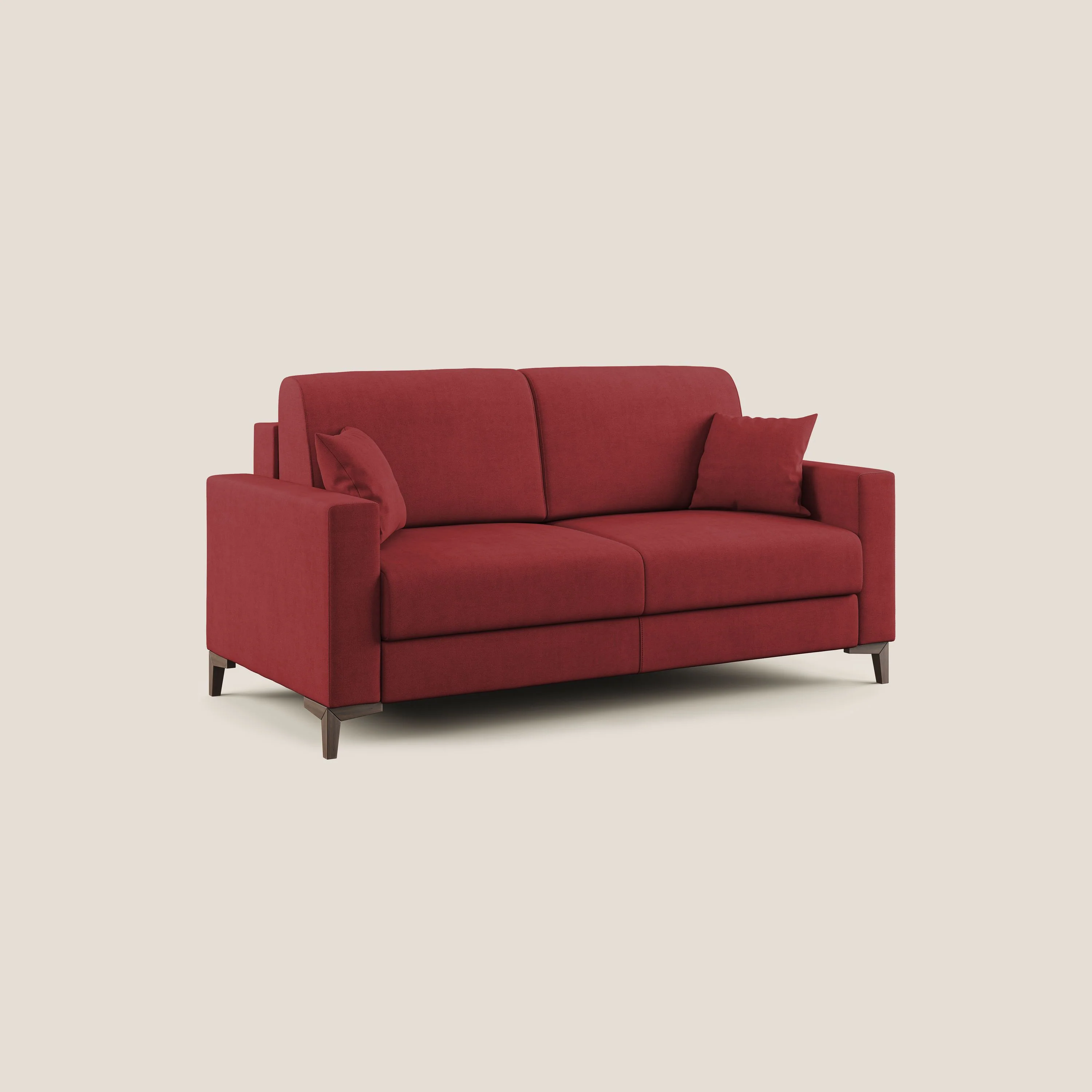Kafka canapé lit convertible en tissu doux imperméable T02 rouge - Image 3