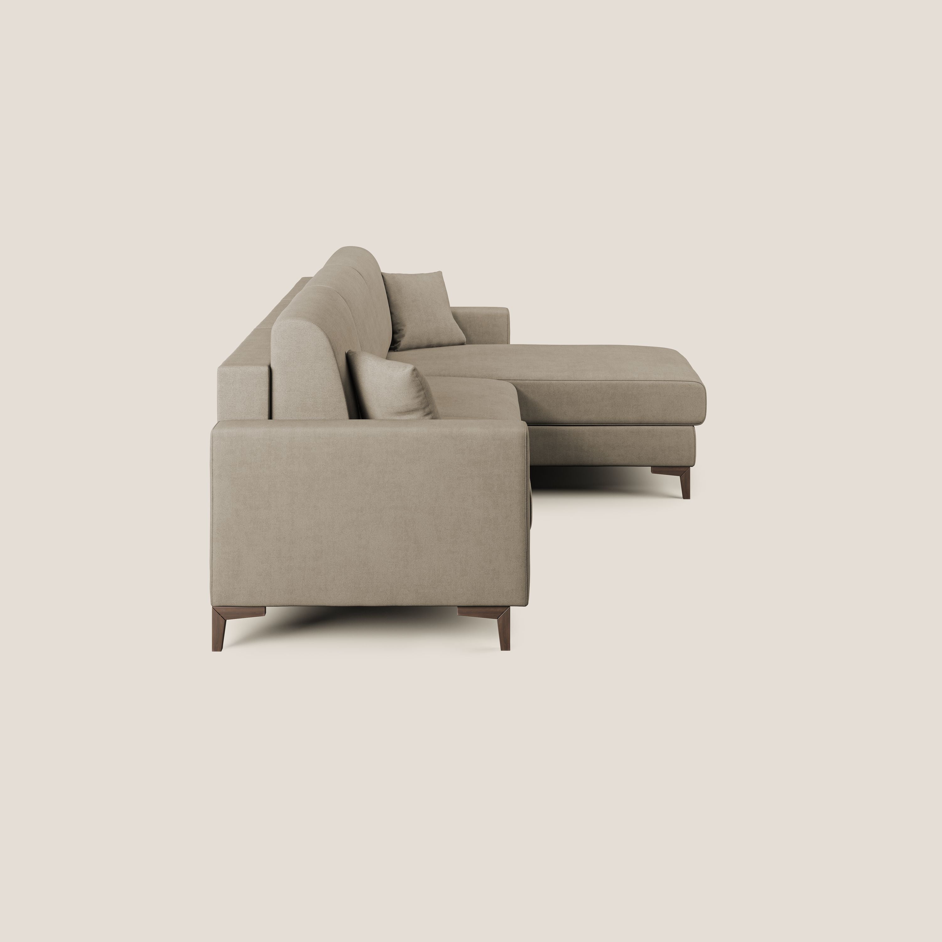 Kafka canapé d'angle convertible en tissu doux imperméable T02 beige - Image 3