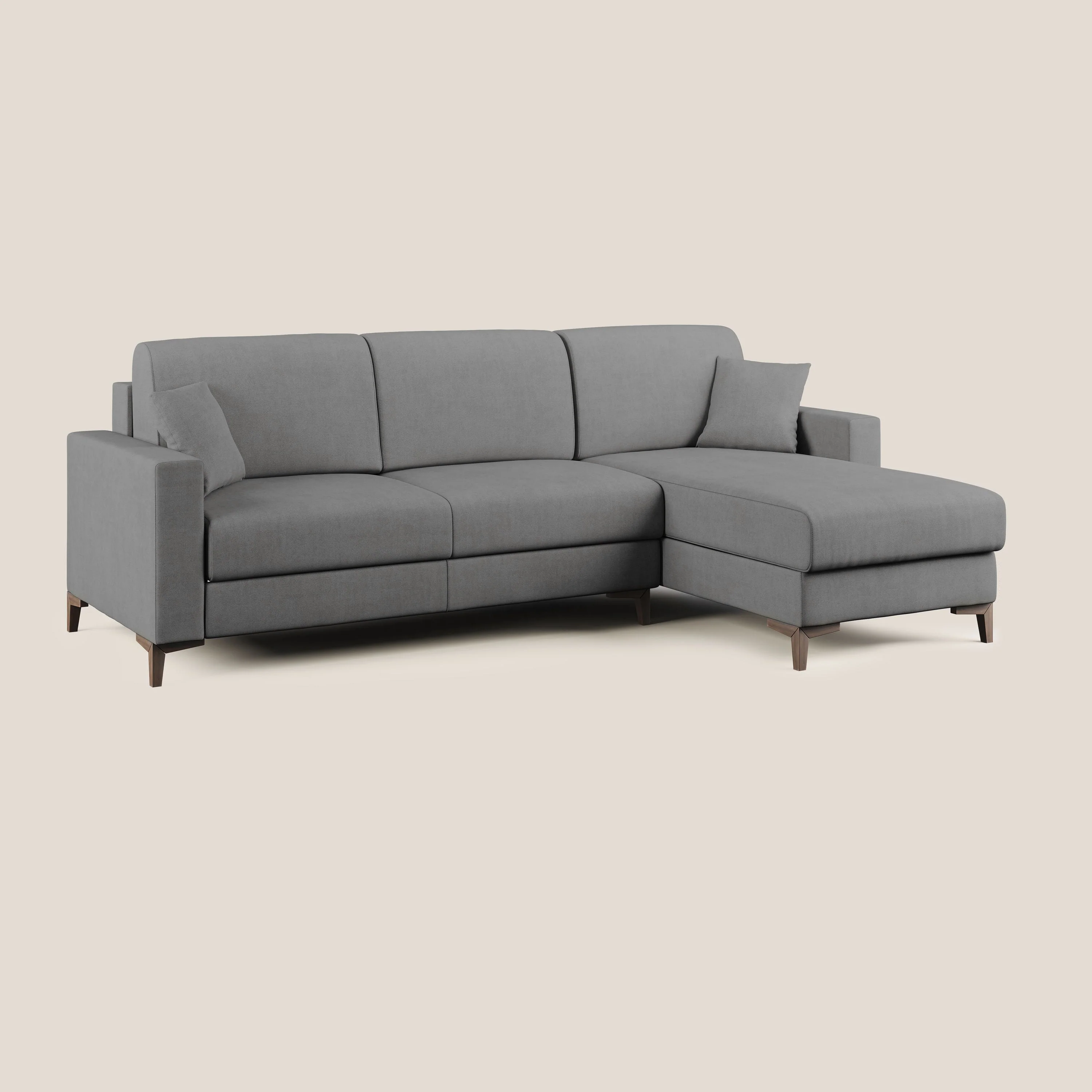 Kafka canapé d'angle convertible en tissu doux imperméable T02 gris - Image 2