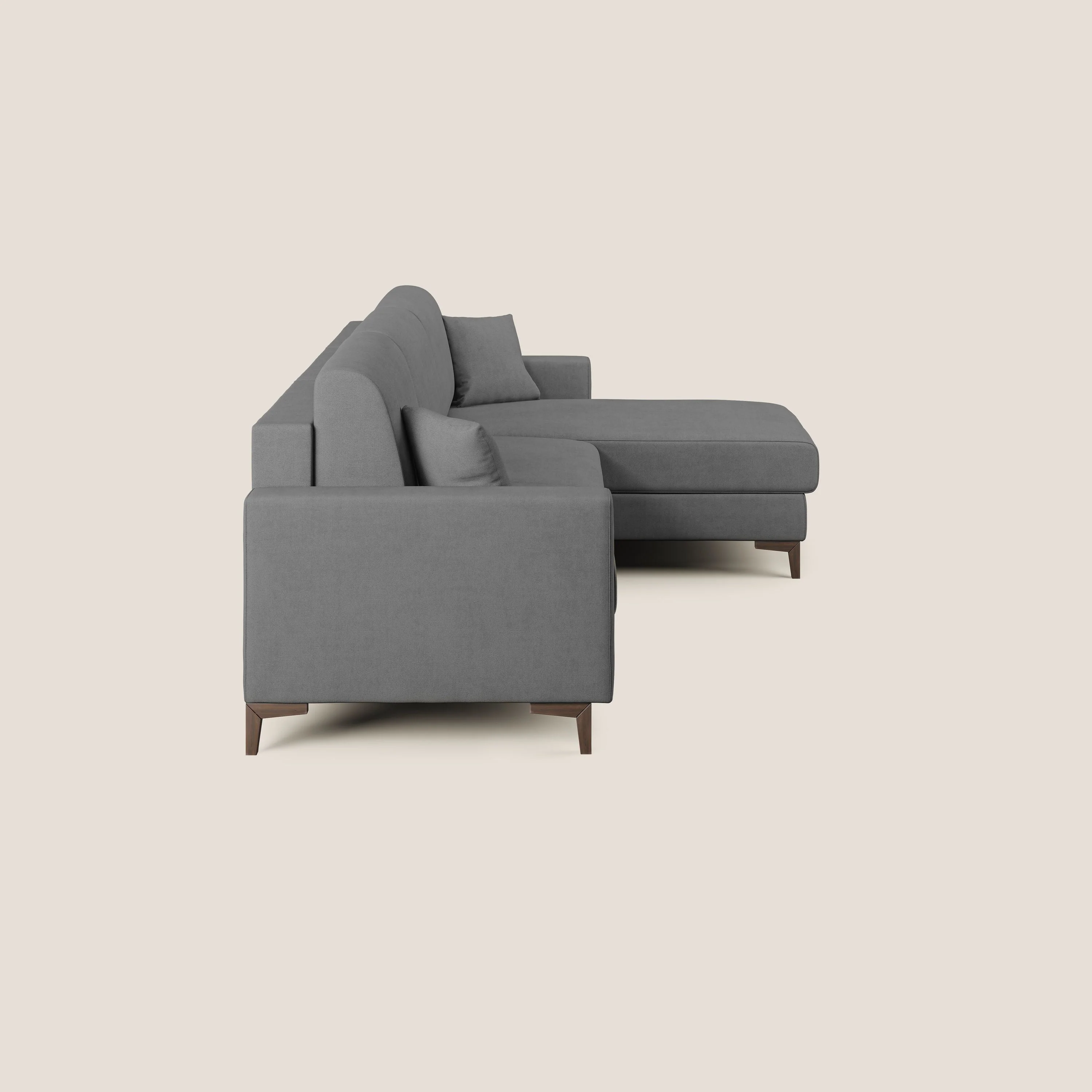 Kafka canapé d'angle convertible en tissu doux imperméable T02 gris - Image 3