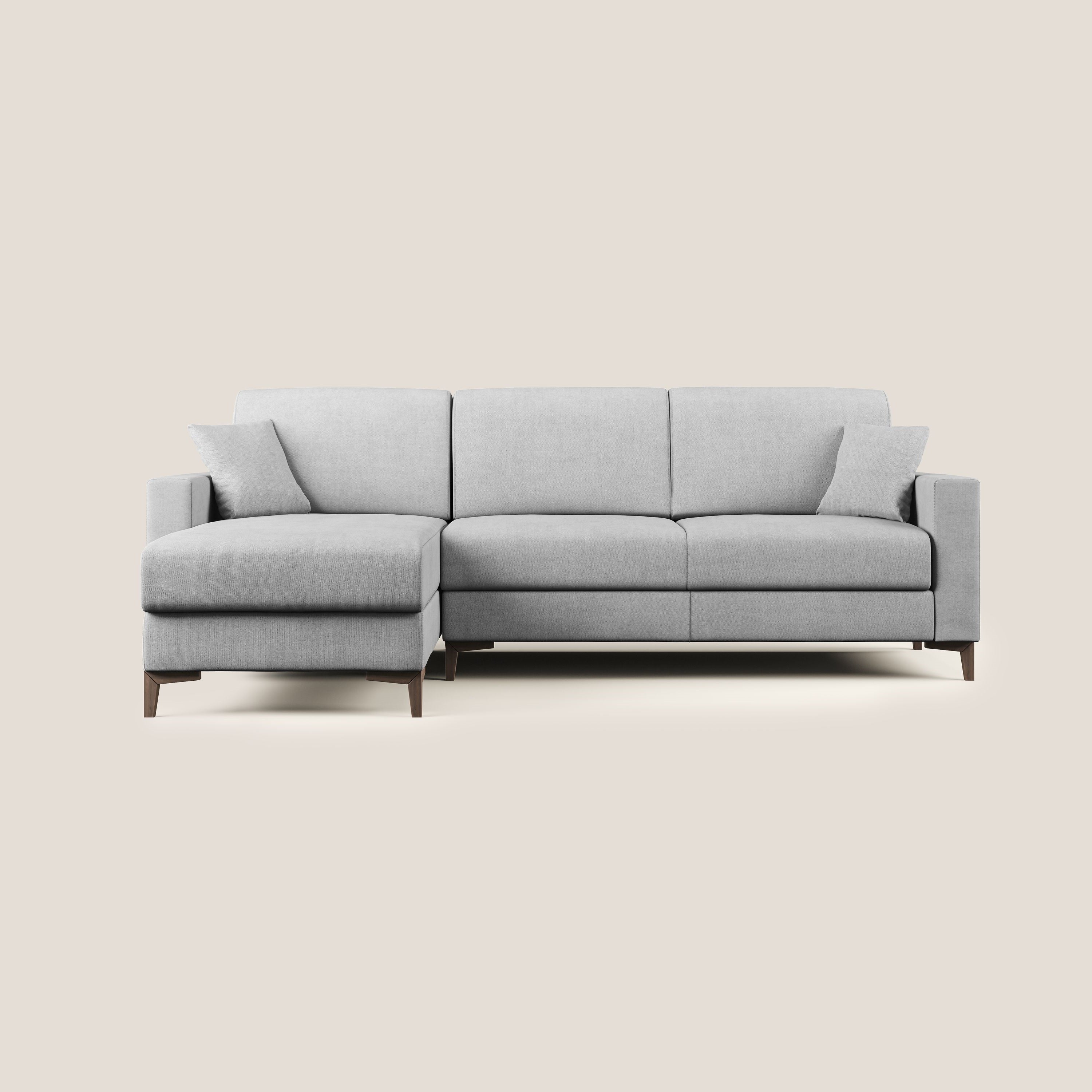 Kafka canapé d'angle convertible en tissu doux imperméable T02 gris clair - Image 8