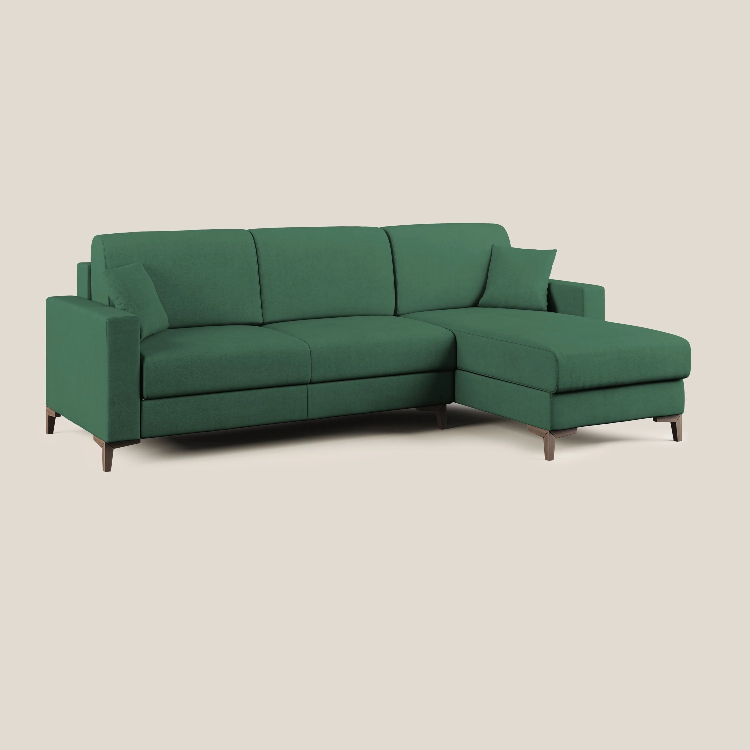 Kafka canapé d'angle convertible en tissu doux imperméable T02 vert - Image 4