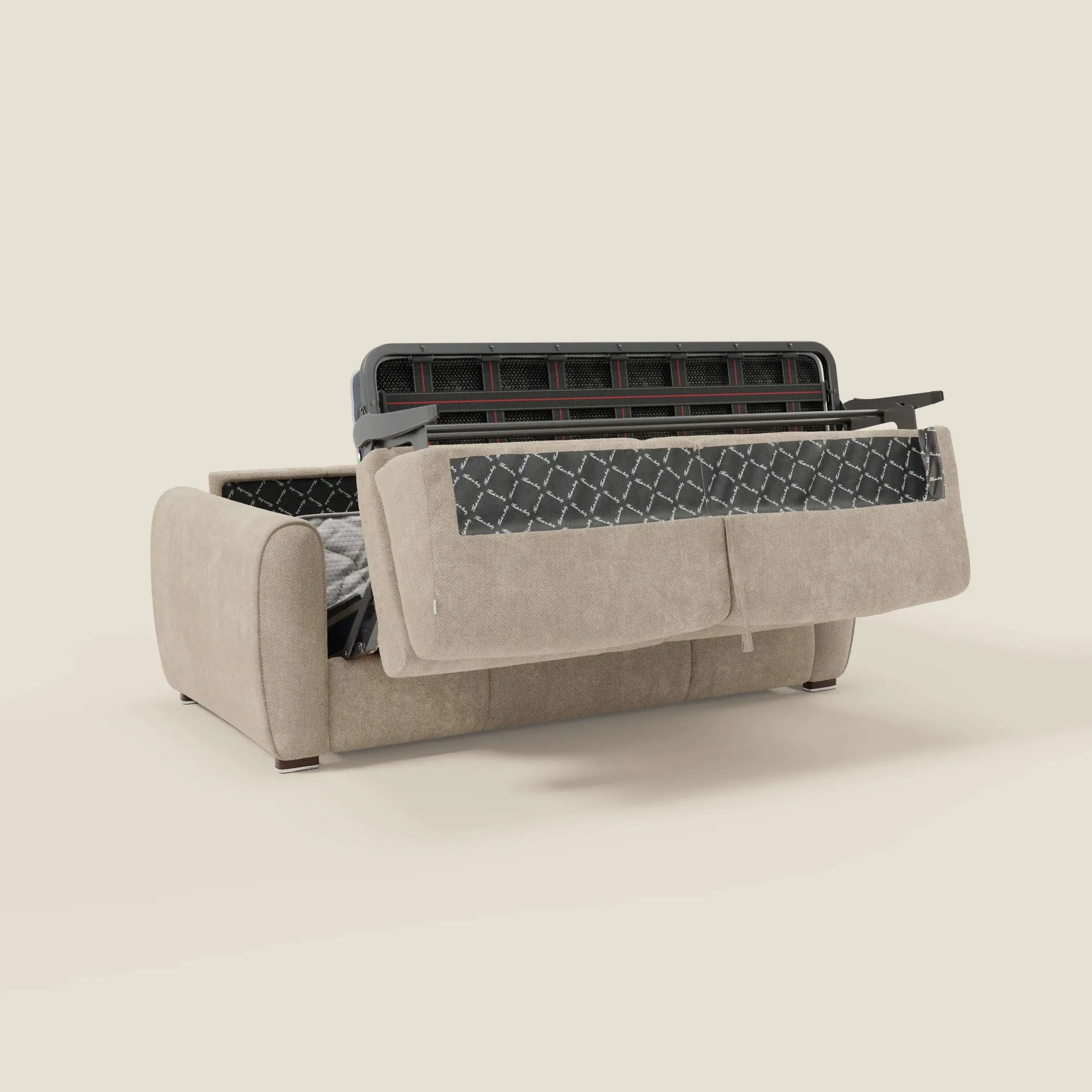 Kaleo Canapé convertible moderne avec matelas H17 cm - en tissu imperméable T26 crème - Image 10