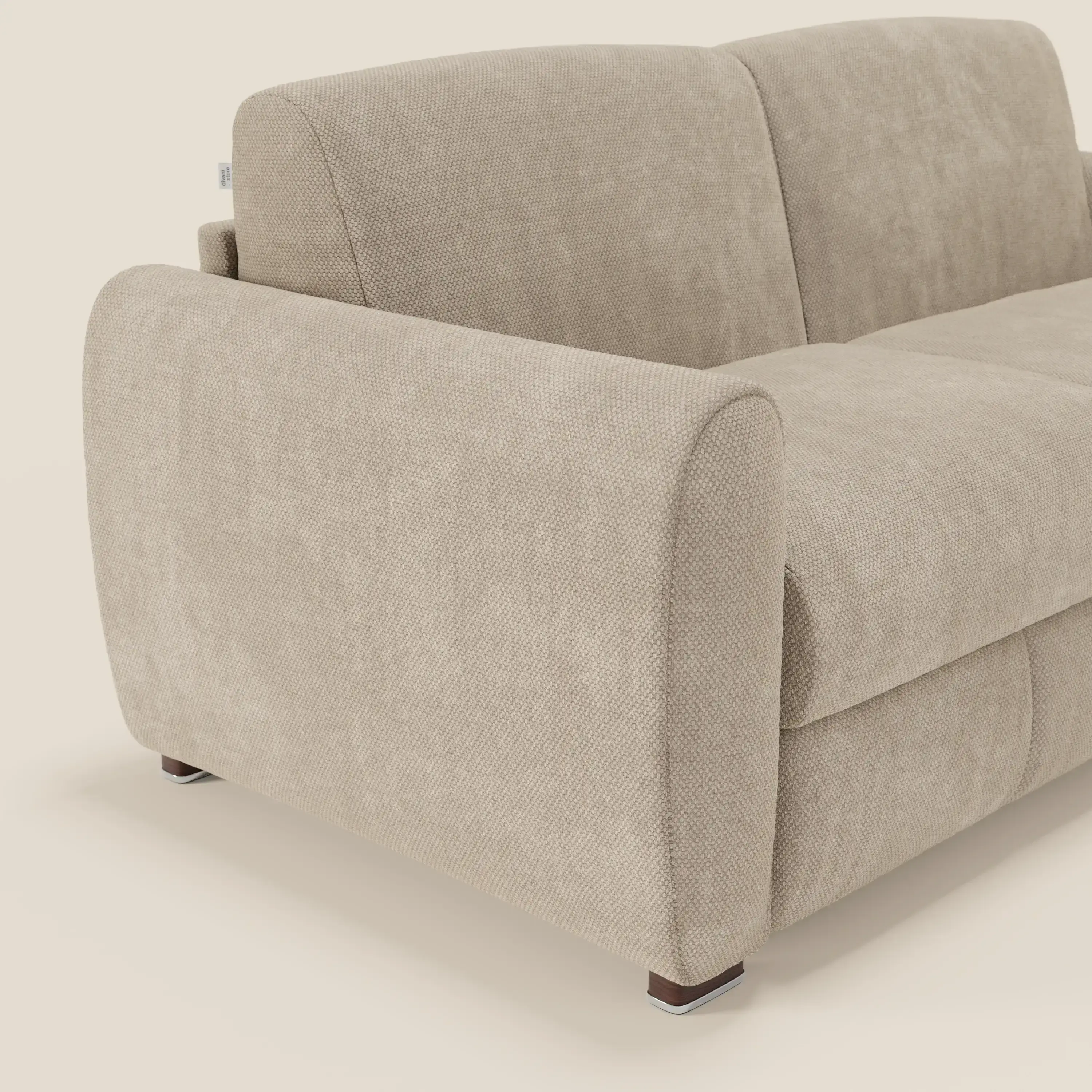 Kaleo Canapé convertible moderne avec matelas H17 cm - en tissu imperméable T26 crème - Image 6