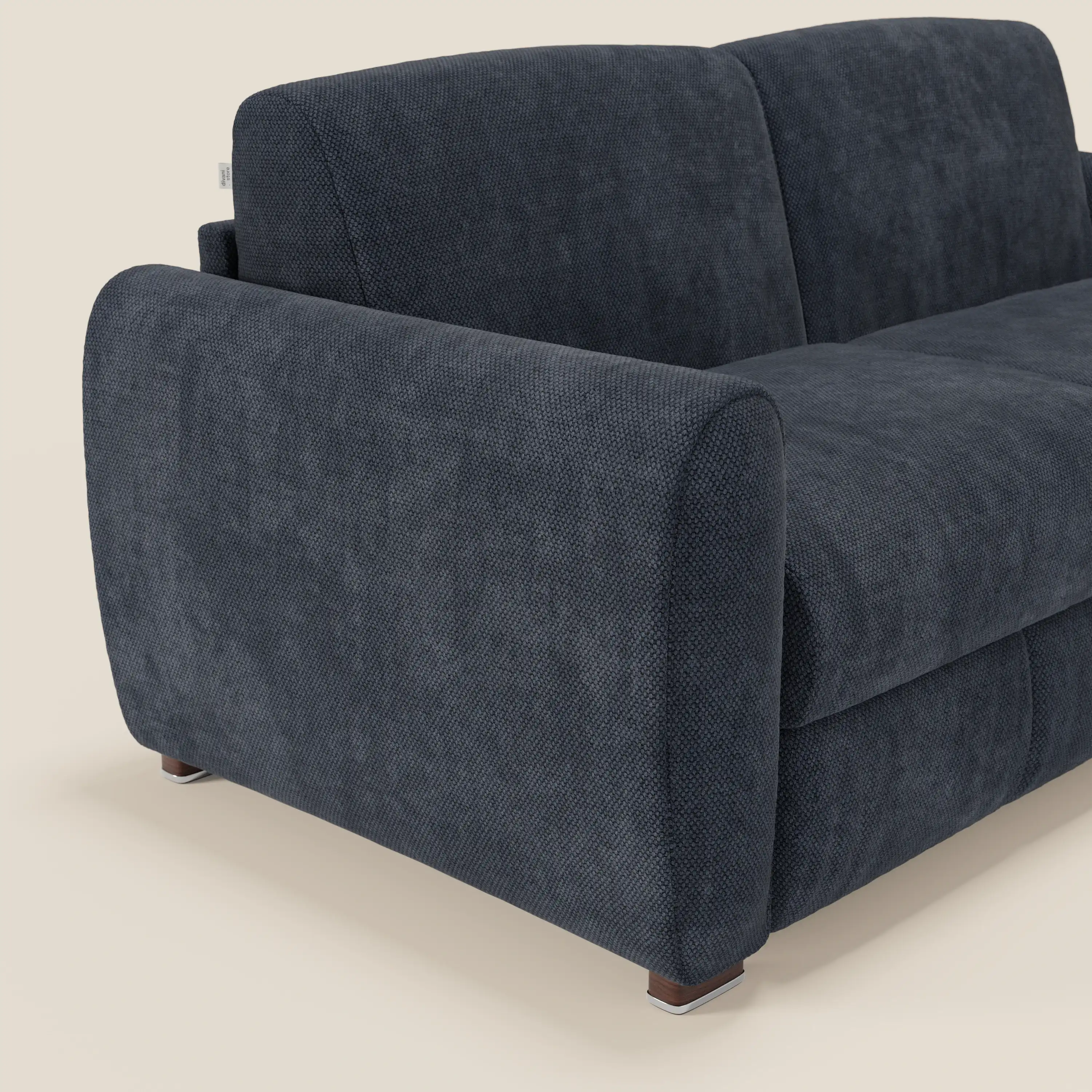 Kaleo Canapé convertible moderne avec matelas H17 cm - en tissu imperméable T26 bleu navy - Image 6