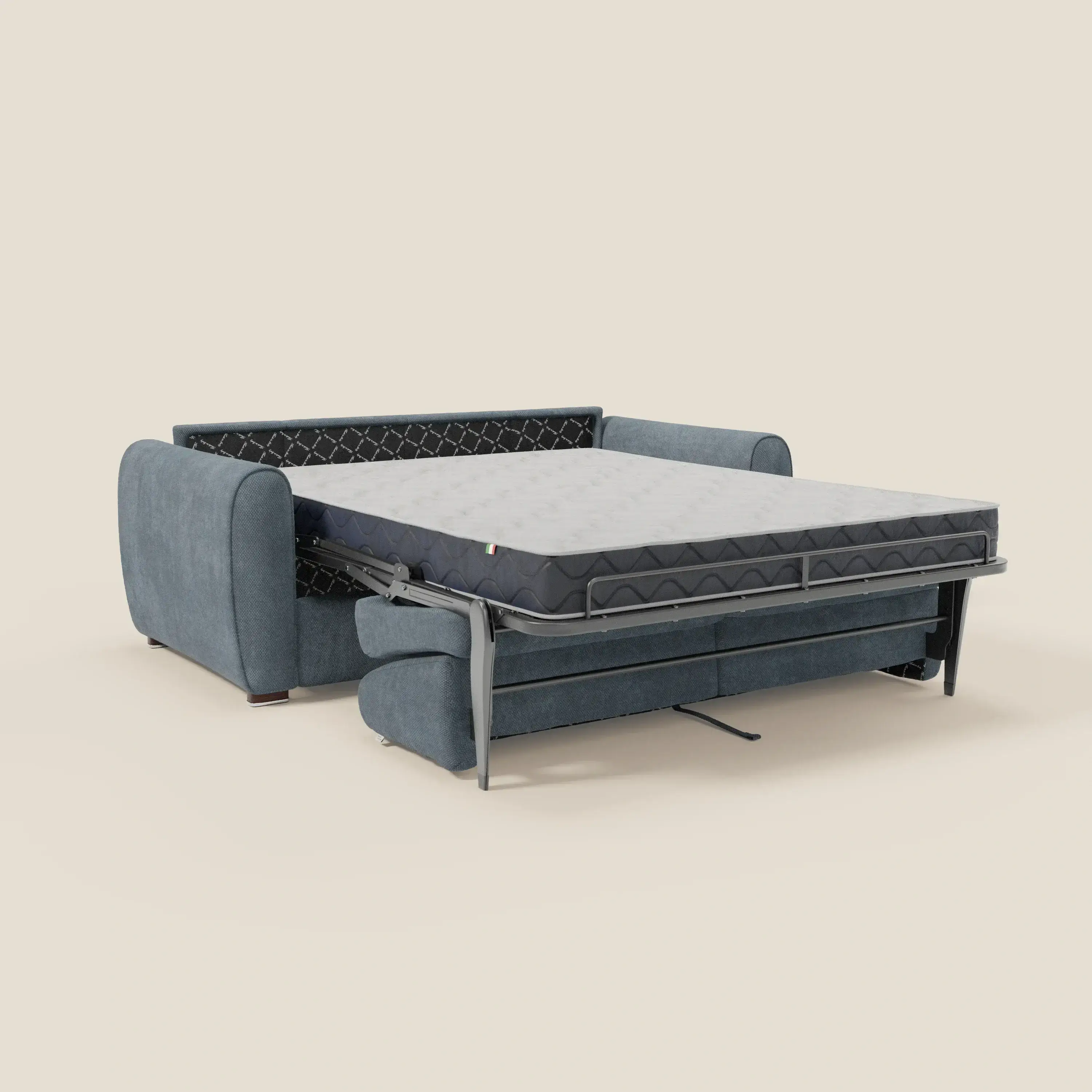 Kaleo Canapé convertible moderne avec matelas H17 cm - en tissu imperméable T26 bleu pastel - Image 11
