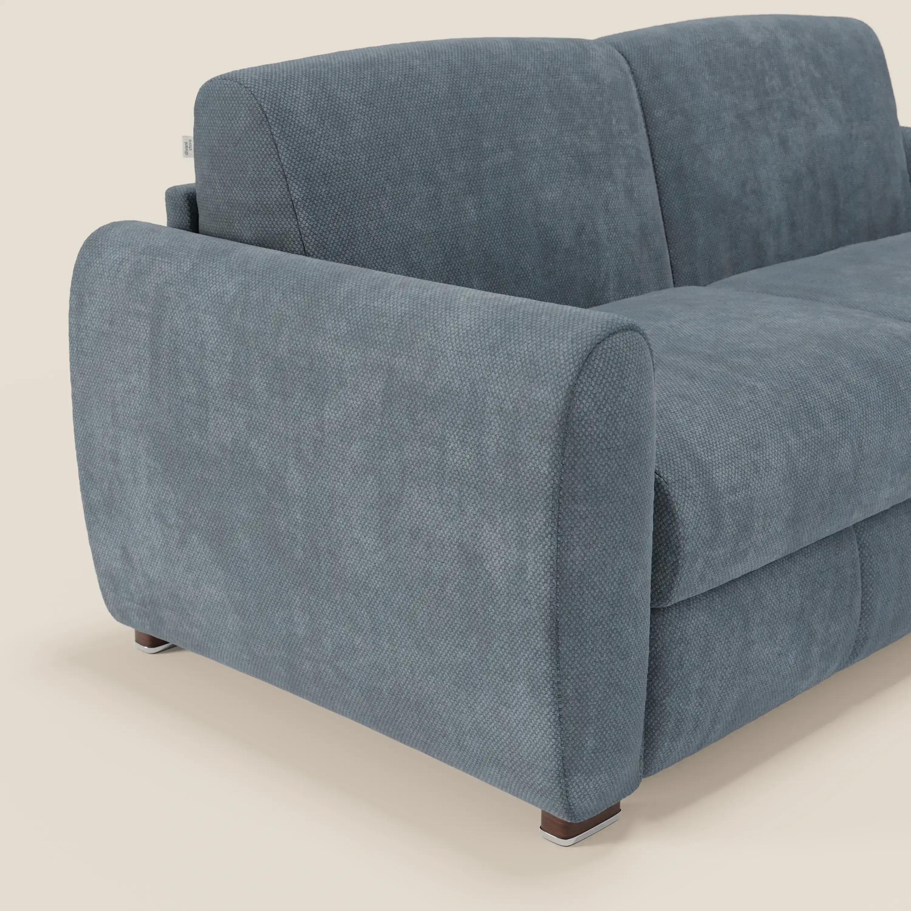 Kaleo Canapé convertible moderne avec matelas H17 cm - en tissu imperméable T26 bleu pastel - Image 6