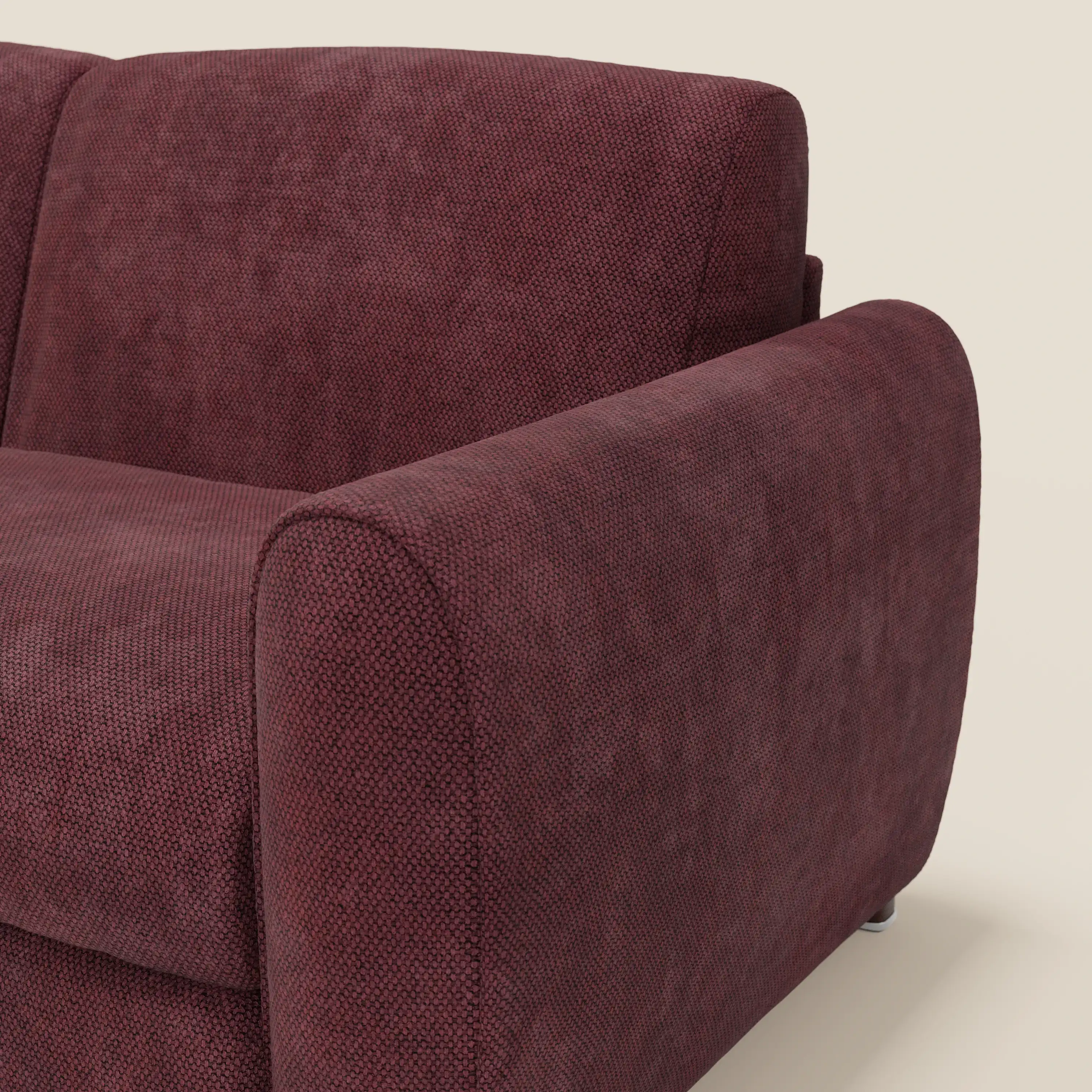 Kaleo Canapé convertible moderne avec matelas H17 cm - en tissu imperméable T26 bordeaux  - Image 7