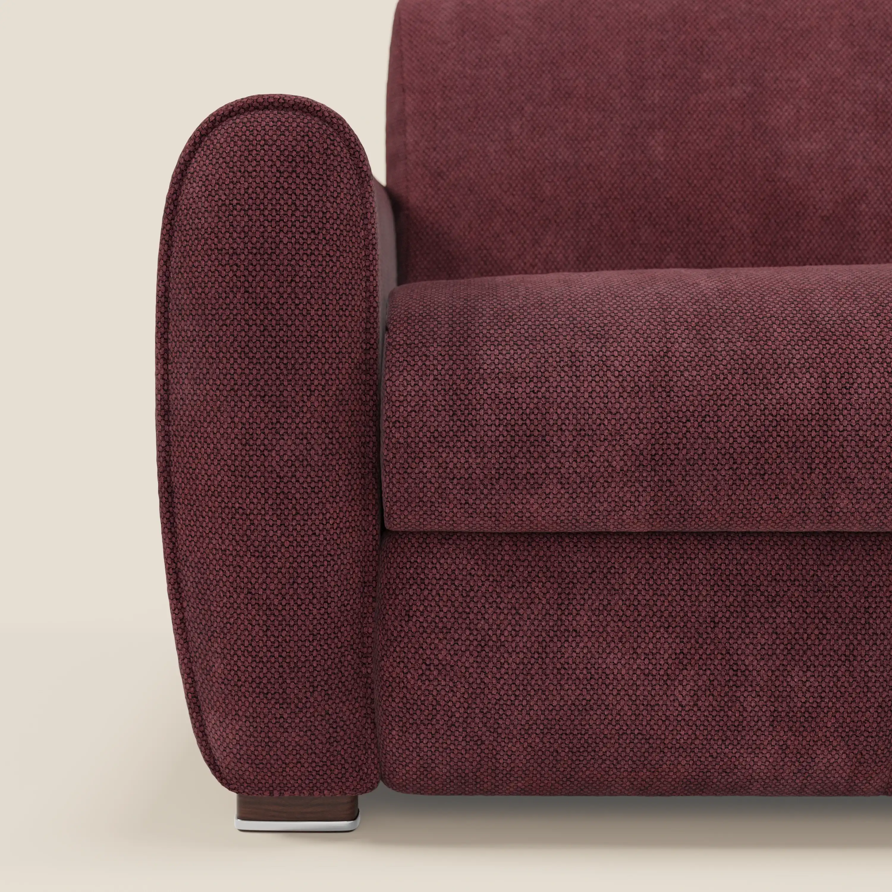 Kaleo Canapé convertible moderne avec matelas H17 cm - en tissu imperméable T26 bordeaux  - Image 9