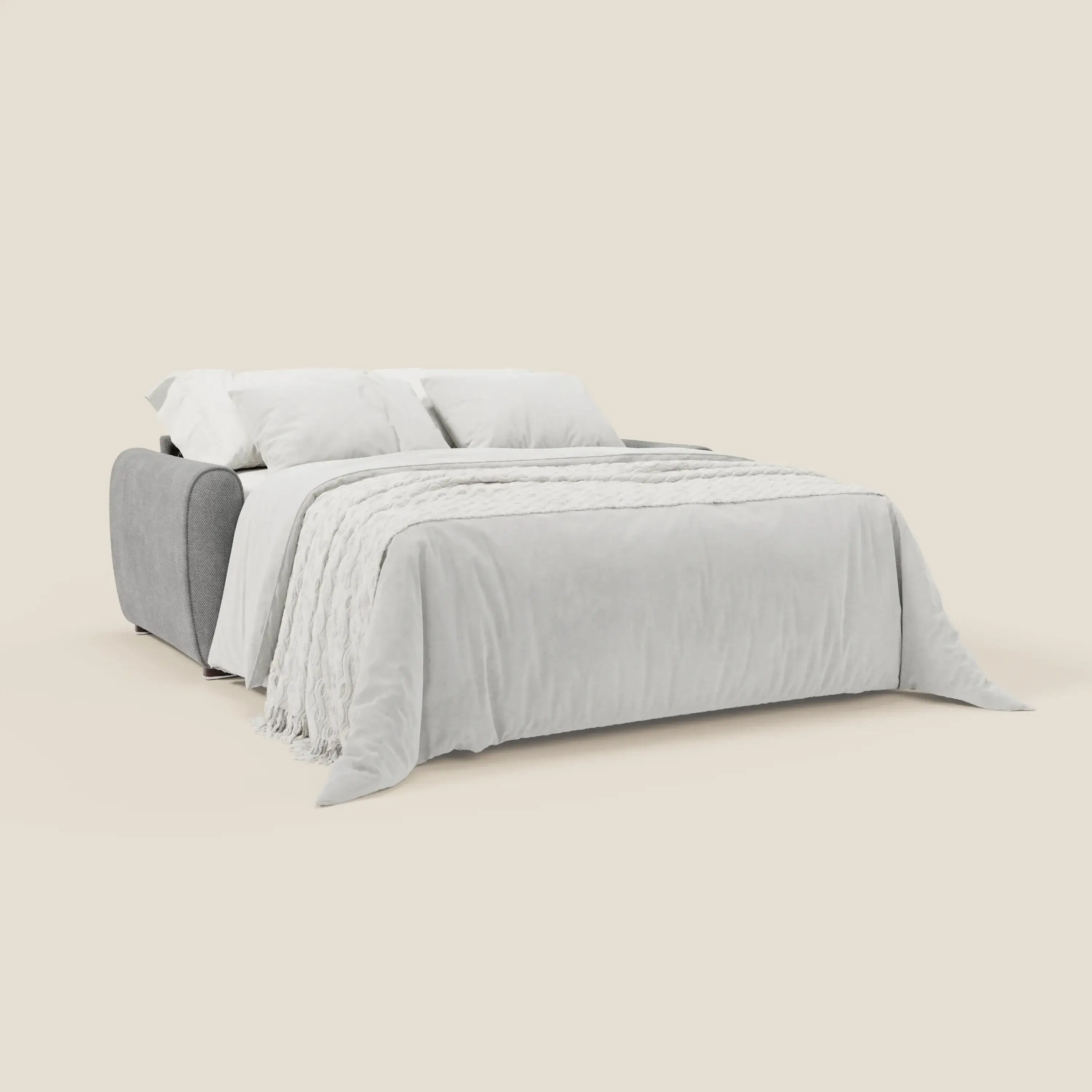 Kaleo Canapé convertible moderne avec matelas H17 cm - en tissu imperméable T26 gris - Image 2