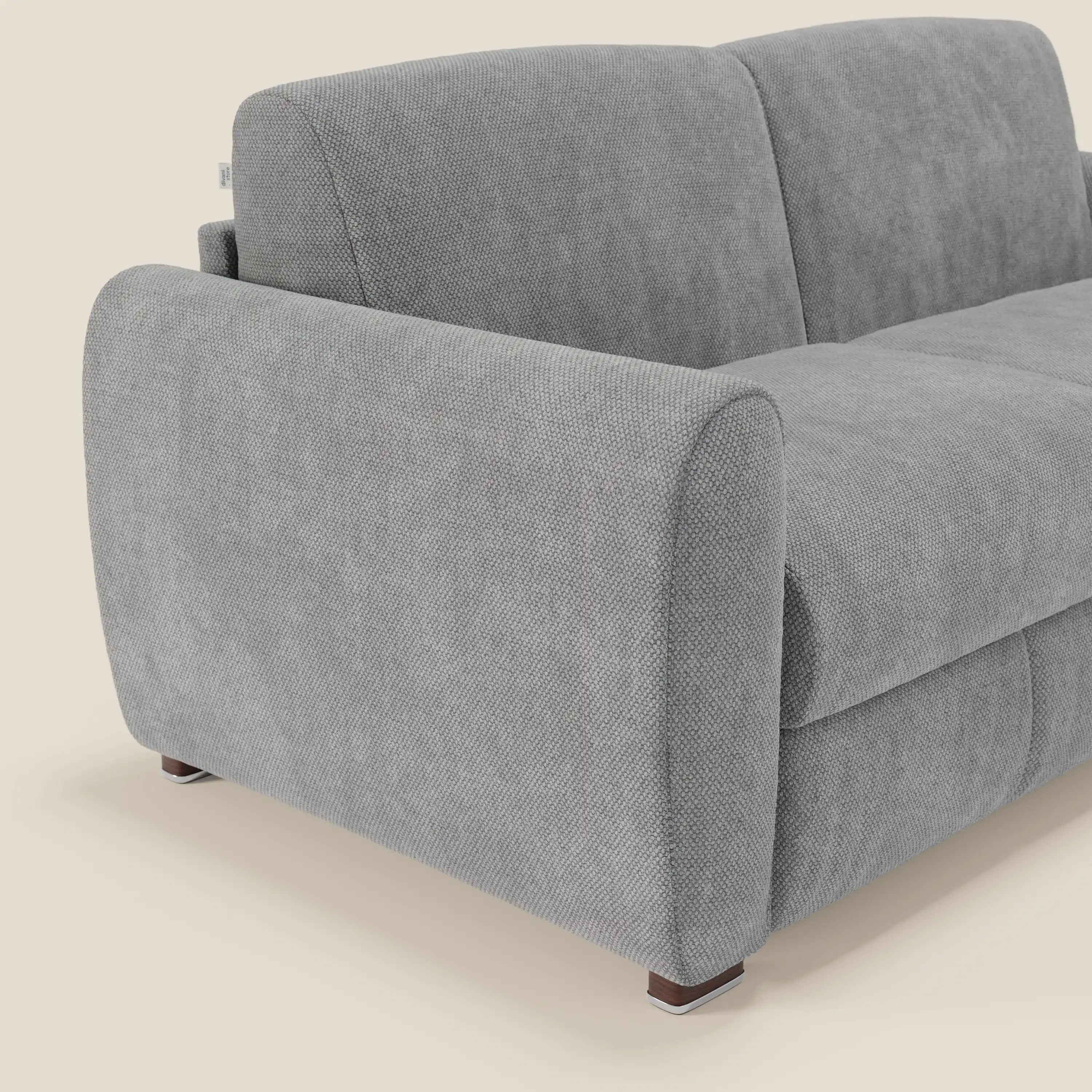 Kaleo Canapé convertible moderne avec matelas H17 cm - en tissu imperméable T26 gris - Image 6