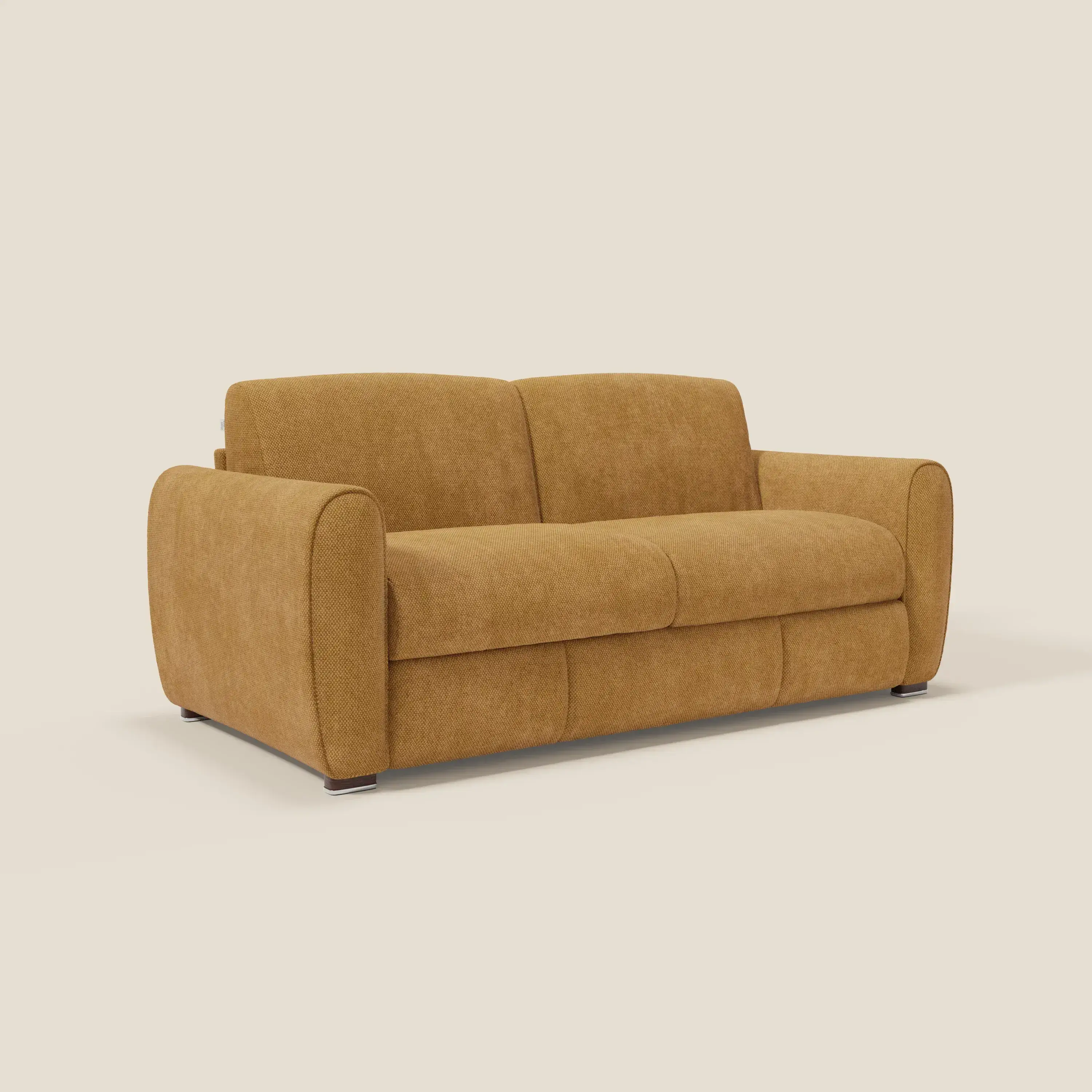 Kaleo Canapé convertible moderne avec matelas H17 cm - en tissu imperméable T26 jaune - Image 3