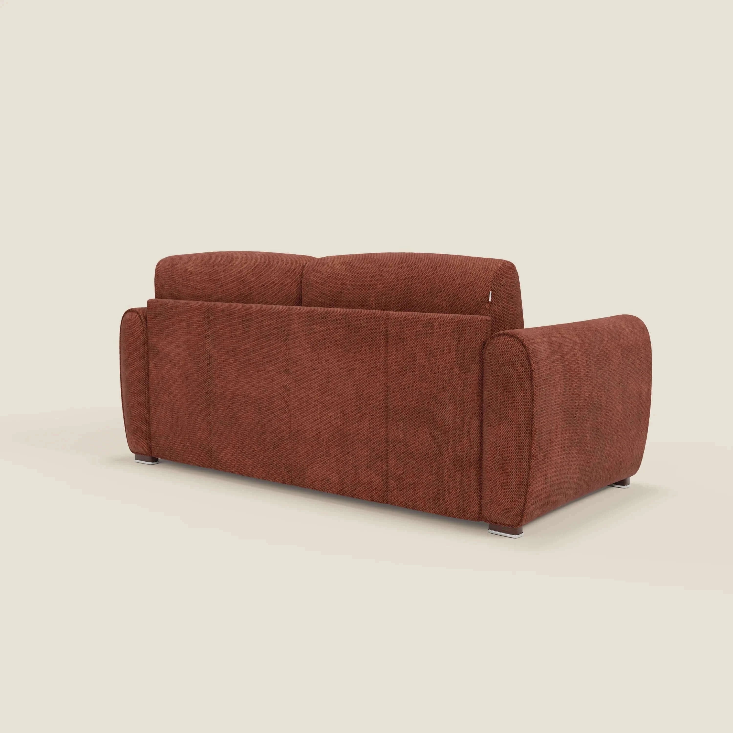 Kaleo Canapé convertible moderne avec matelas H17 cm - en tissu imperméable T26 orange rouille - Image 5